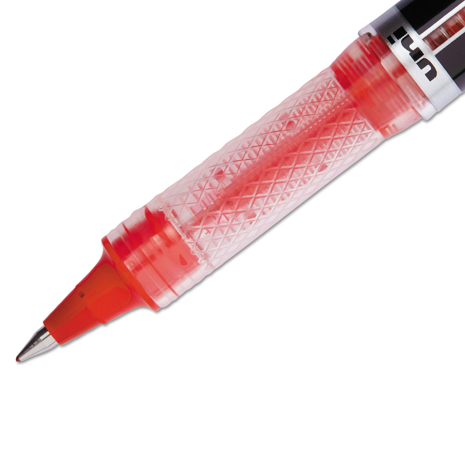 VISION ELITE Roller Ball Stick Waterproof Pen, Red Ink, Super Fine