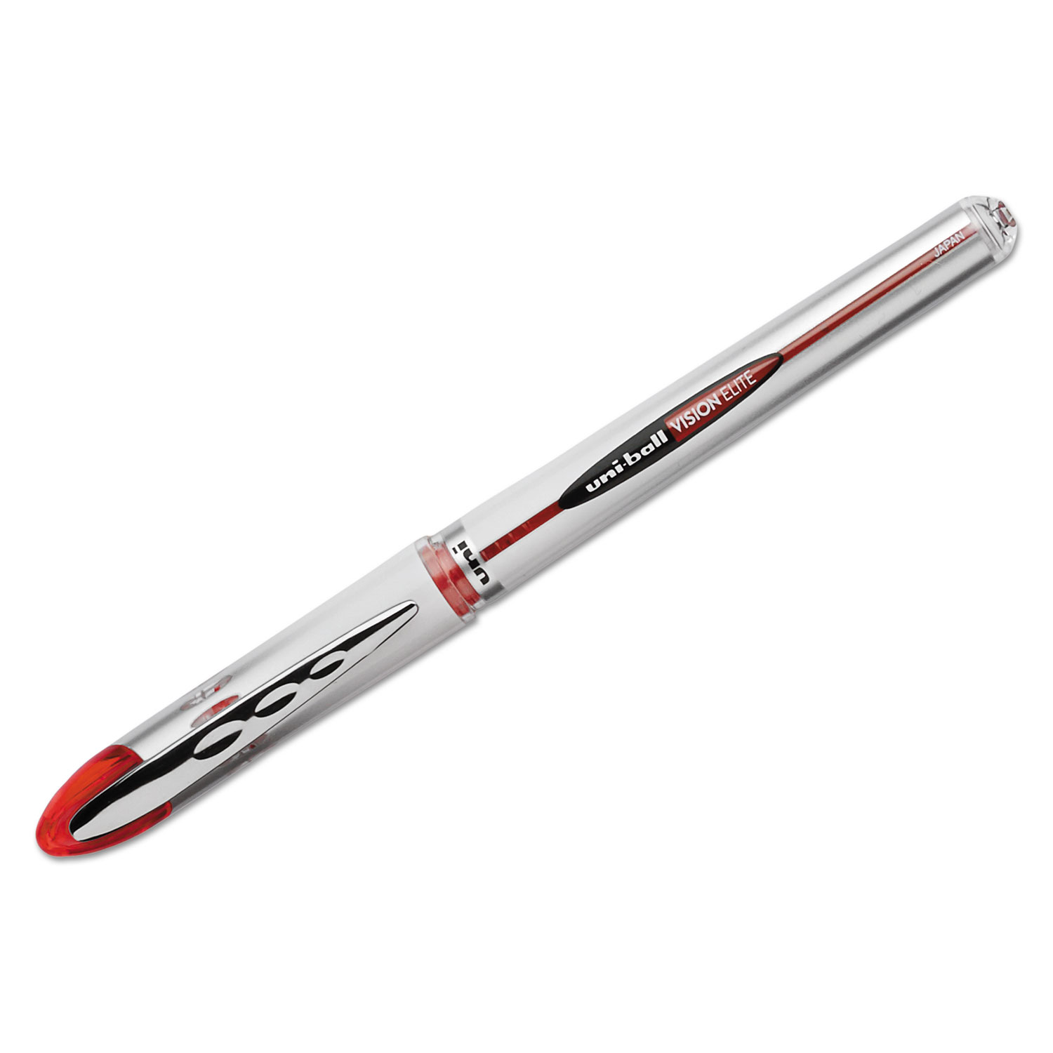  uni-ball 69023 VISION ELITE Stick Roller Ball Pen, Bold 0.8mm, Red Ink, White/Red Barrel (UBC69023) 