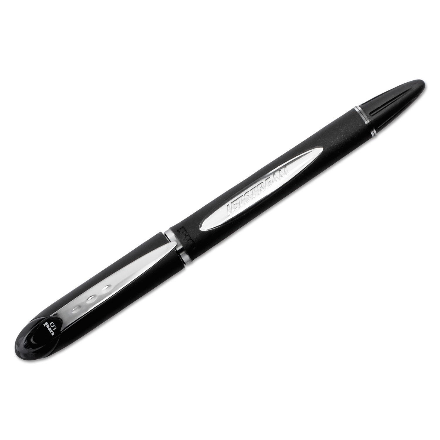  uni-ball 33921 Jetstream Stick Ballpoint Pen, Bold 1mm, Black Ink, Black Barrel (UBC33921) 