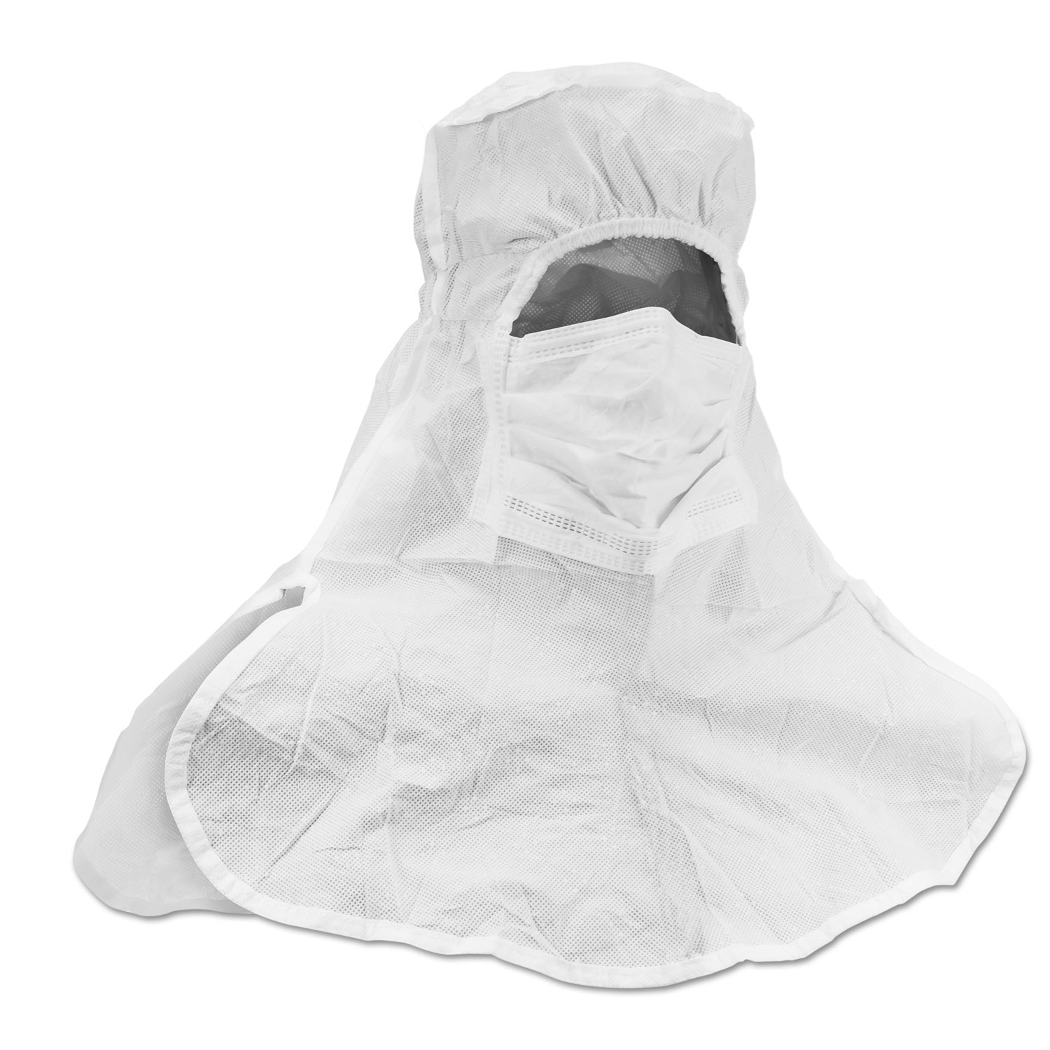 A5 Sterile Integrated Hood and Mask with CLEAN-DON* Technology, One Size Fits Most, White, 75/Carton