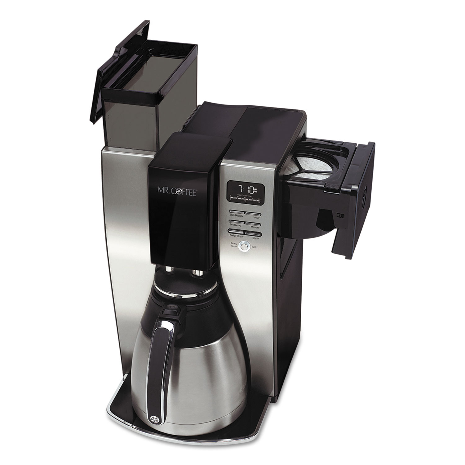  Mr. Coffee BVMCPSTX91RB Optimal Brew 10-Cup Thermal Programmable Coffeemaker, Black/Brushed Silver (MFEBVMCPSTX91) 