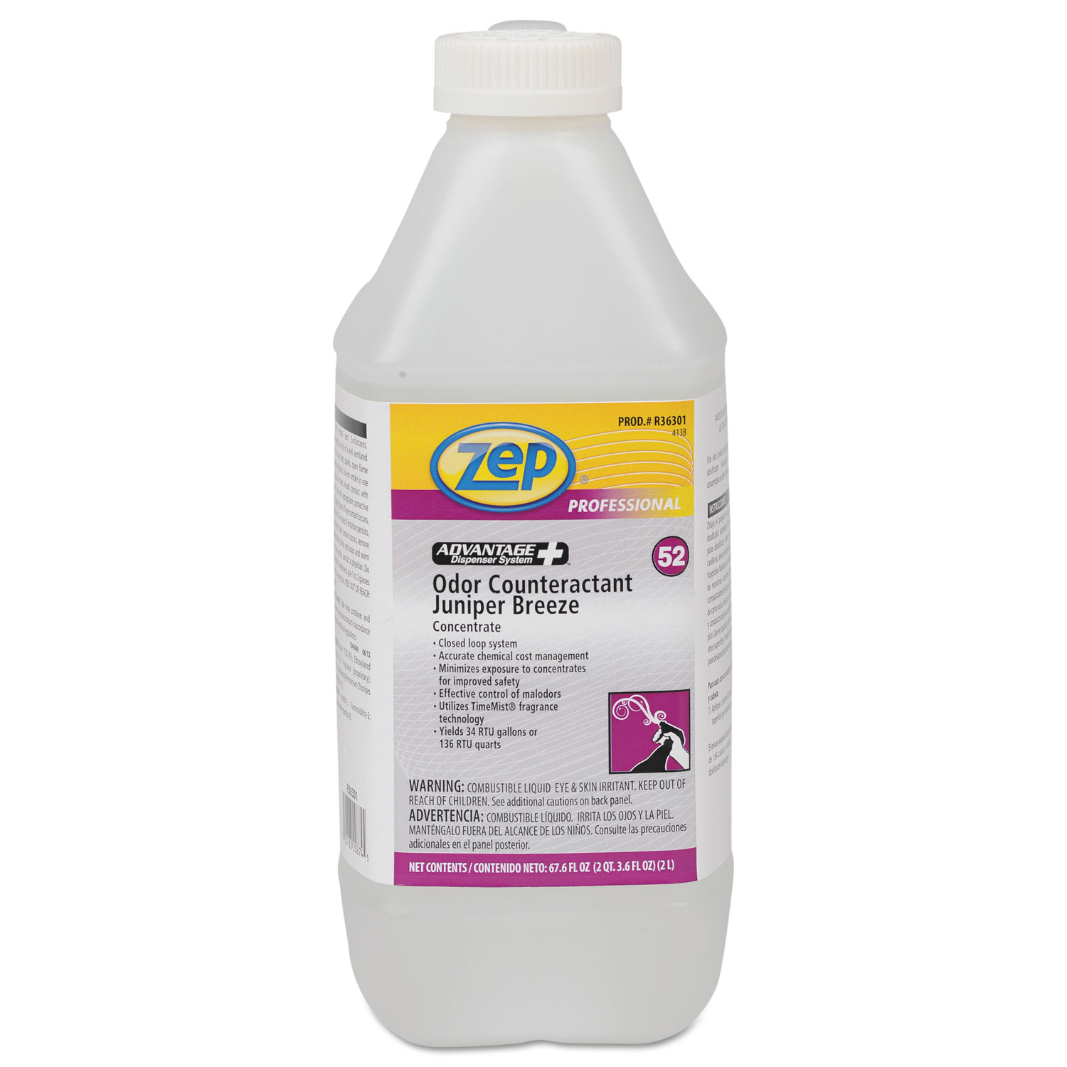 Concentrated Odor Counteractant, Juniper Breeze, 67.6 oz Bottle, 4/Carton
