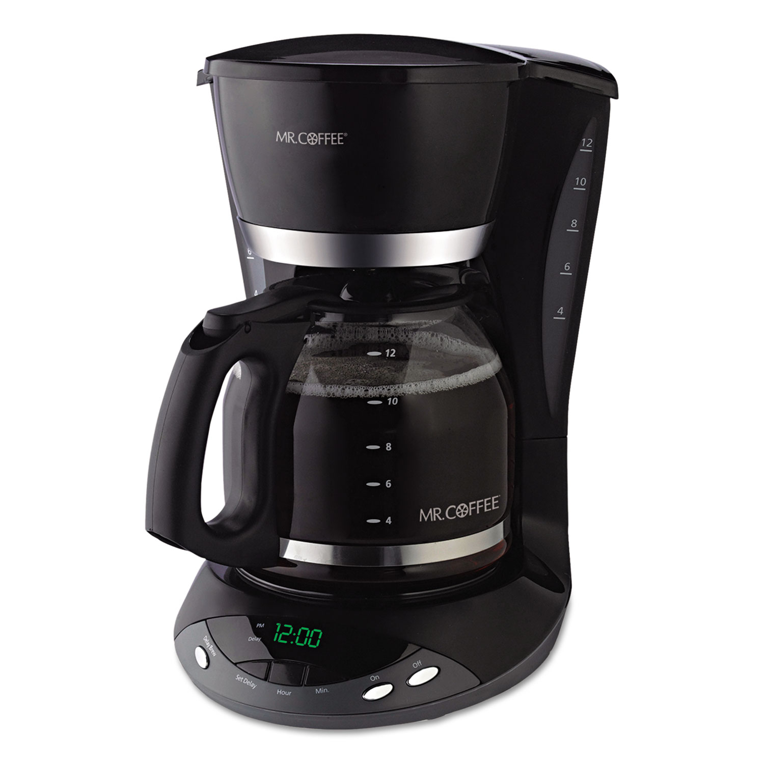  Mr. Coffee DWX23RB 12-Cup Programmable Coffeemaker, Black (MFEDWX23RB) 