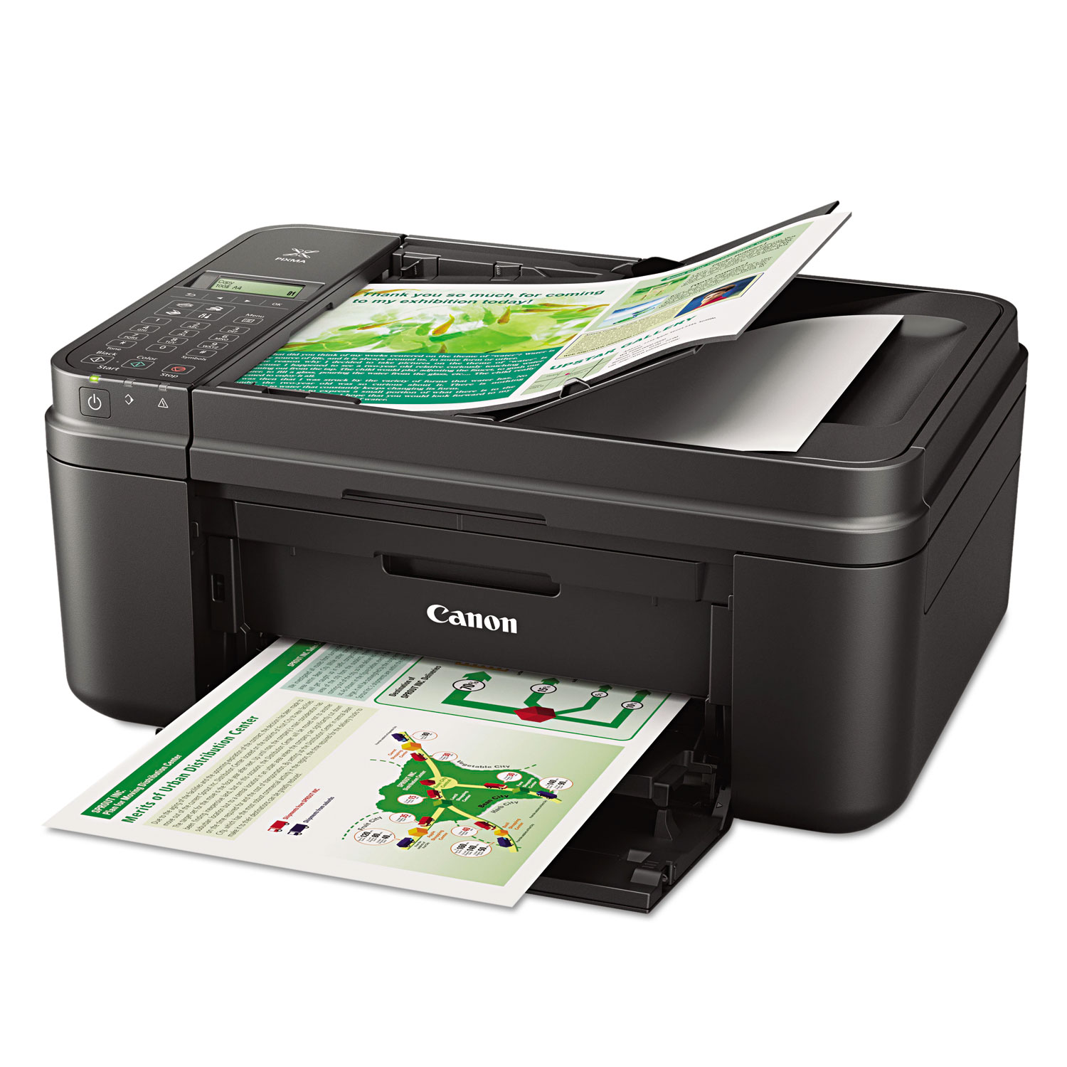 PIXMA MX492 Wireless All-In-One Photo Inkjet Printer, Copy/Fax/Print/Scan