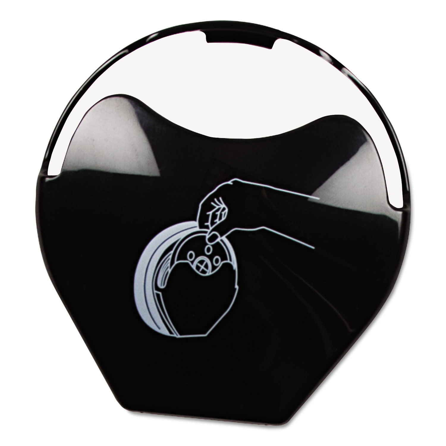 Replacement Lid Dispenser Door For L2200C, 5" dia, Black