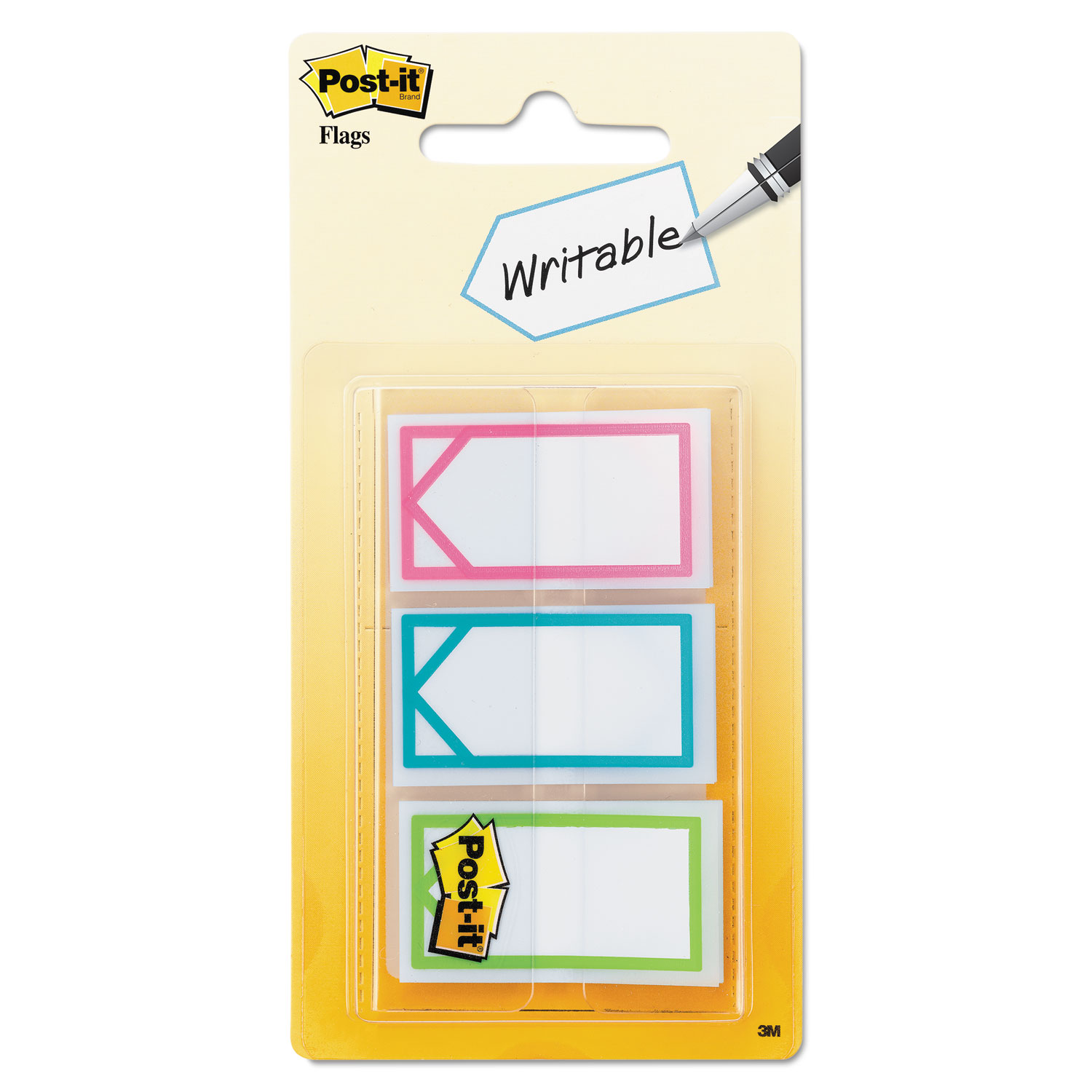  Post-it Flags 682-ARROW Arrow 1 Page Flags, Three Assorted Bright Colors, 60/Pack (MMM682ARROW) 