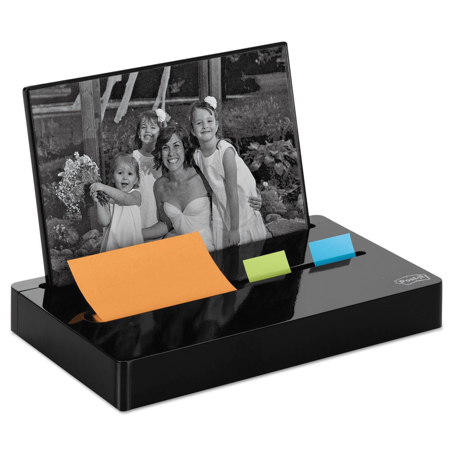  Post-it Pop-up Notes Super Sticky PH-100-BK Pop-up Note/Flag Dispenser Plus Photo Frame with 3 x 3 Pad, 50 1 Flags, Black (MMMPH100BK) 
