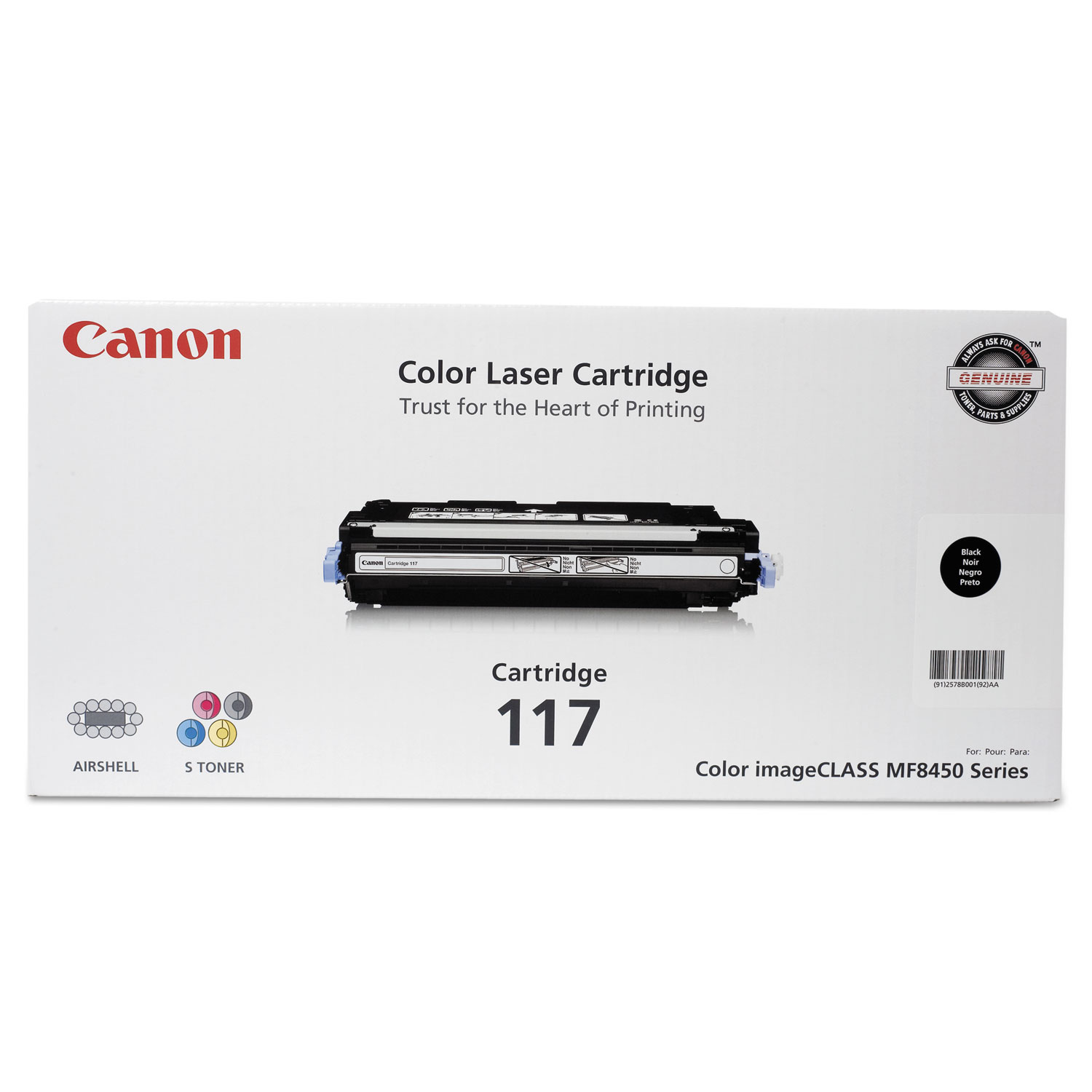  Canon 2578B001 2578B001 (117) Toner, 6000 Page-Yield, Black (CNM2578B001) 