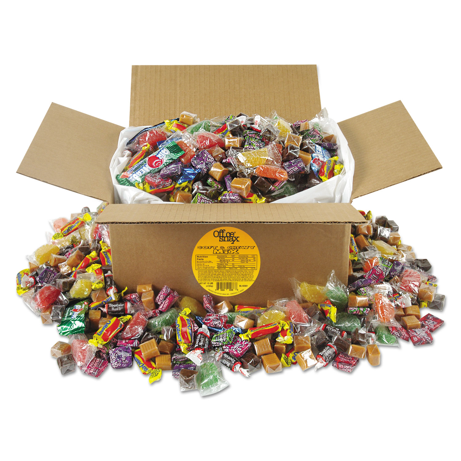 Soft and Chewy Candy Mix, Individually Wrapped, 10 lb Values Size Box
