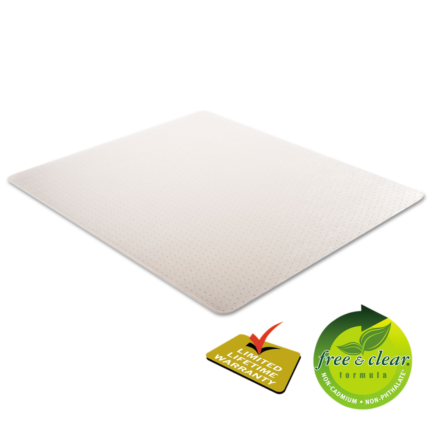 DuraMat Moderate Use Chair Mat for Low Pile Carpet, Beveled, 46 x 60, Clear