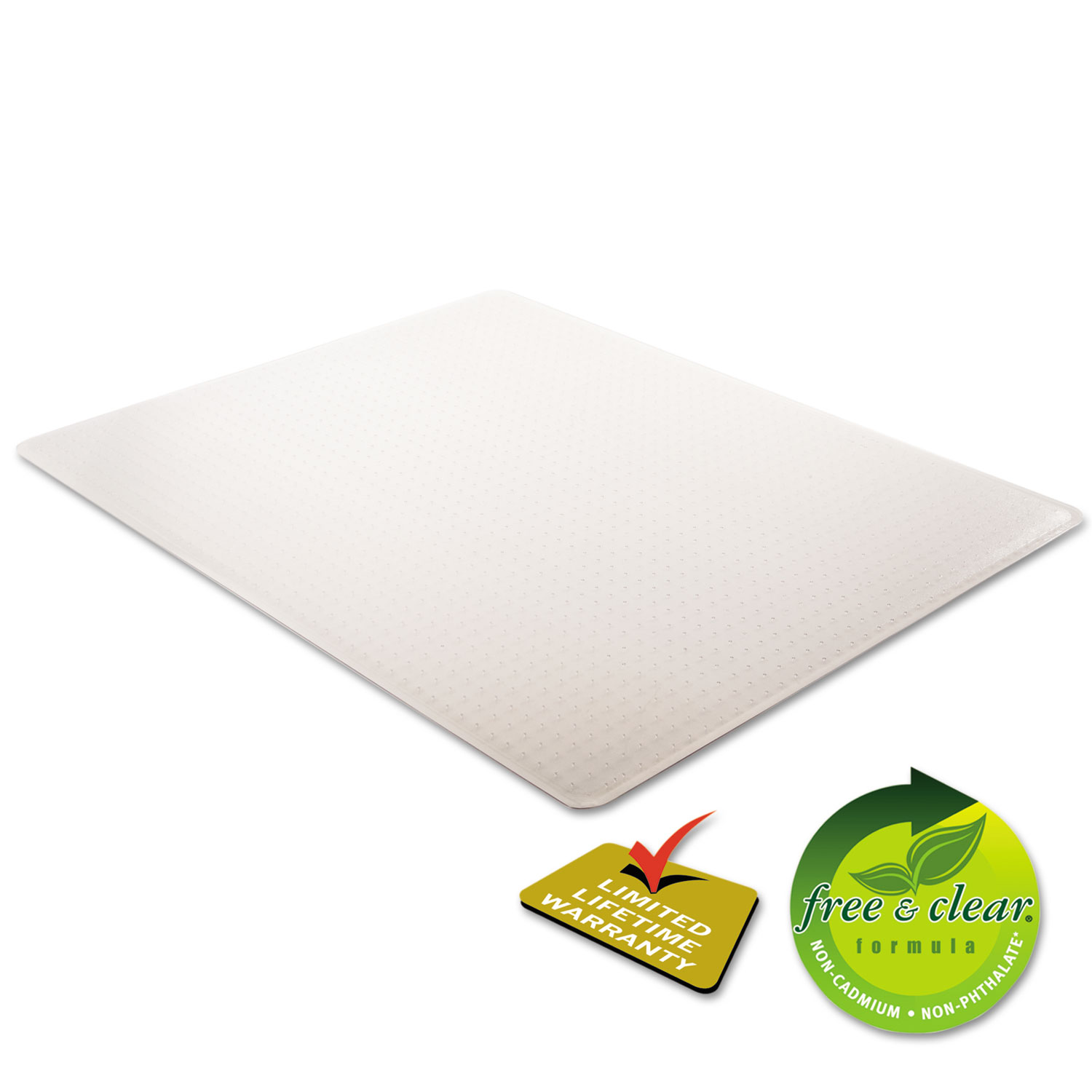 SuperMat Frequent Use Chair Mat, Medium Pile Carpet, Beveled, 46 x 60, Clear