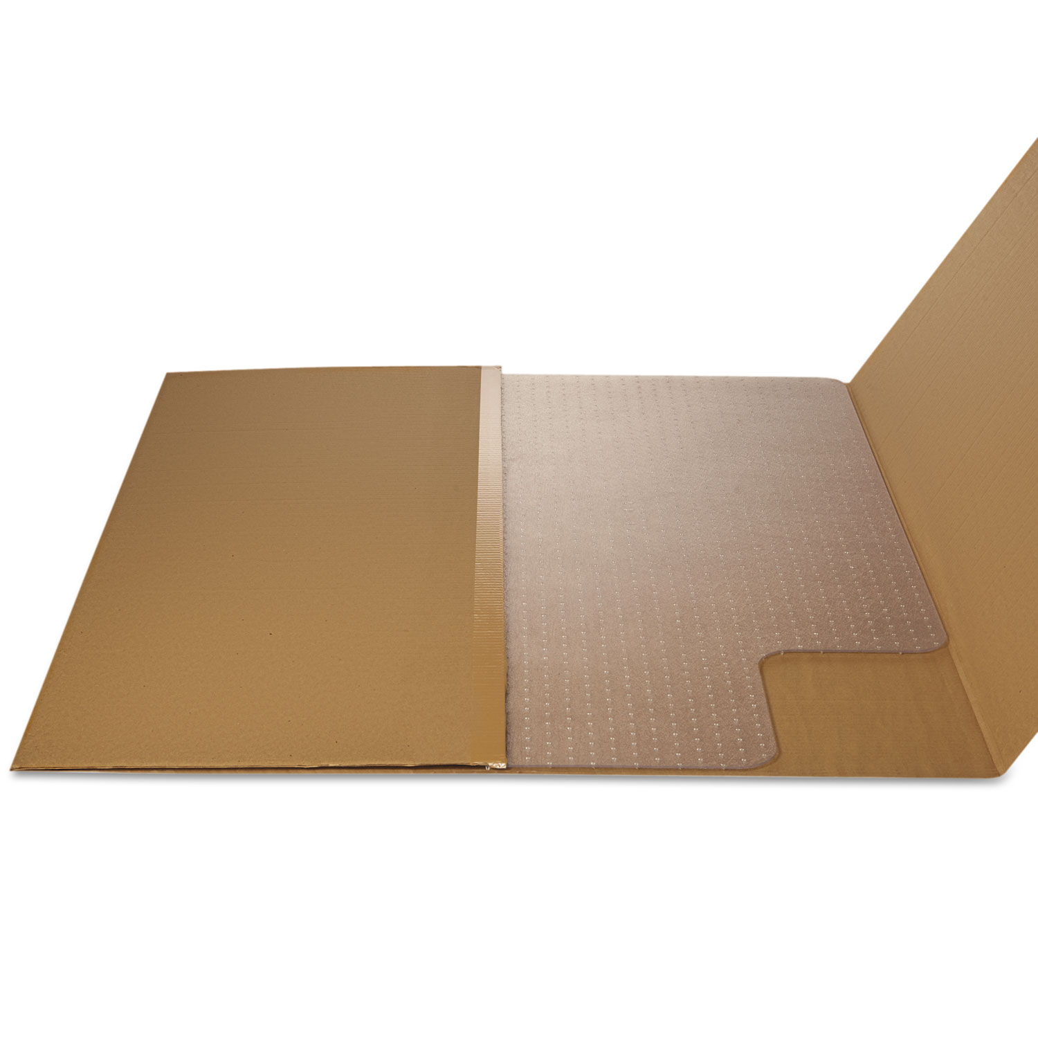 EconoMat Occasional Use Chair Mat for Low Pile, 45 x 53 w/Lip, Clear