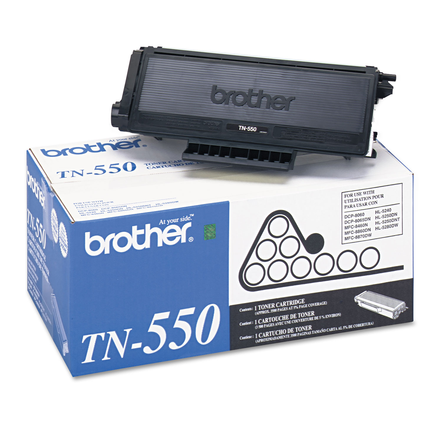  Brother TN550 TN550 Toner, 3500 Page-Yield, Black (BRTTN550) 