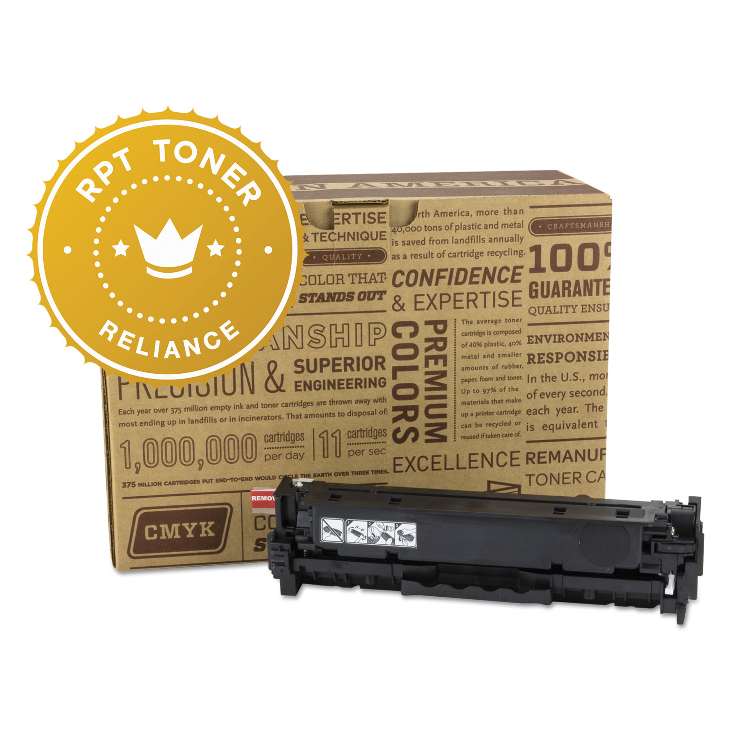 Remanufactured CE412A (305A) Toner, Yellow