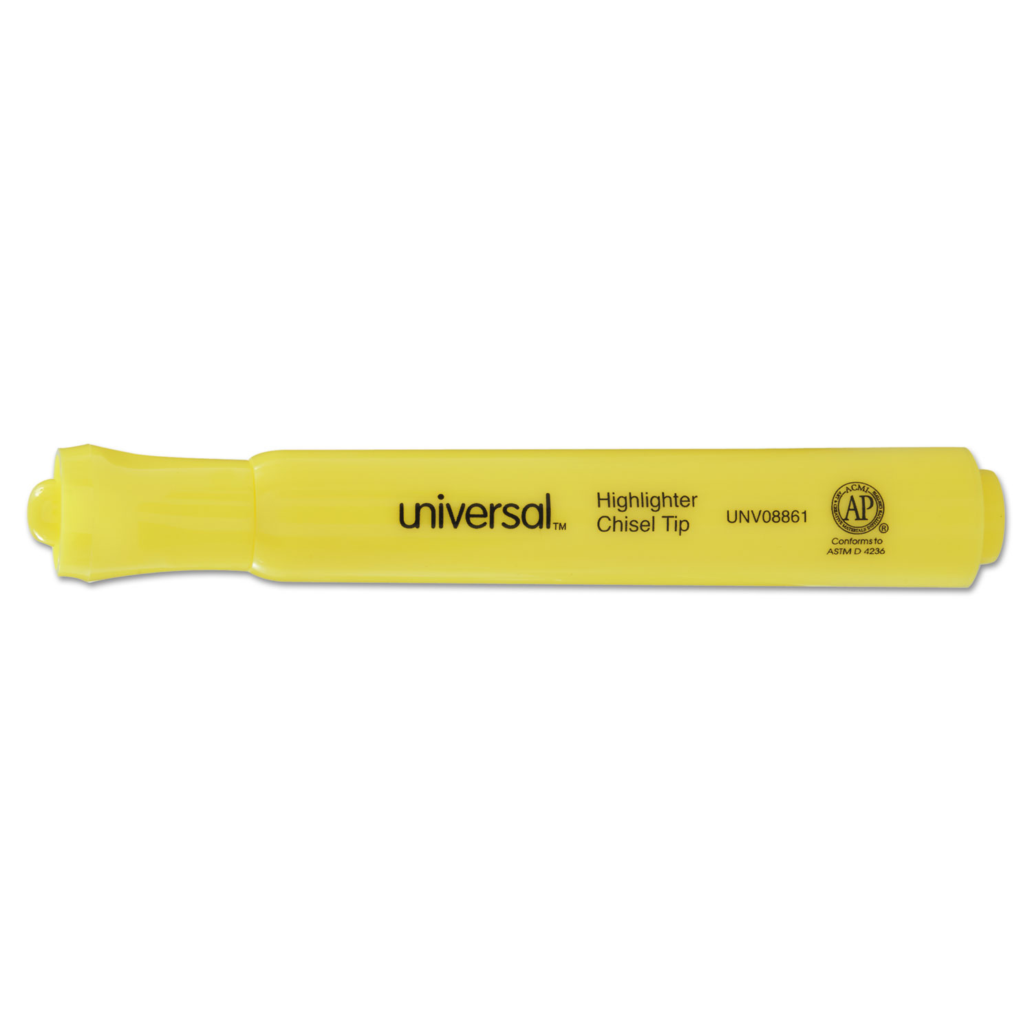 UNIVERSAL - Highlighter Marker: Yellow, AP Non-Toxic, Chisel Point -  77630671 - MSC Industrial Supply