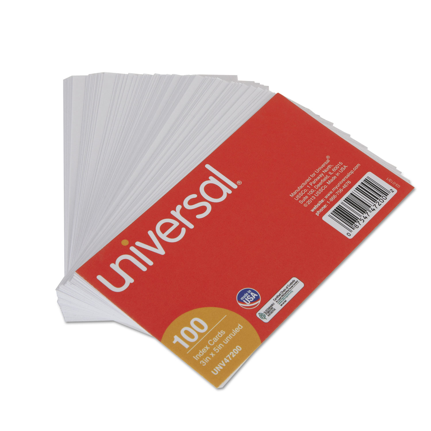 Unruled Index Cards, 4 x 6, White, 100/Pack - Zerbee