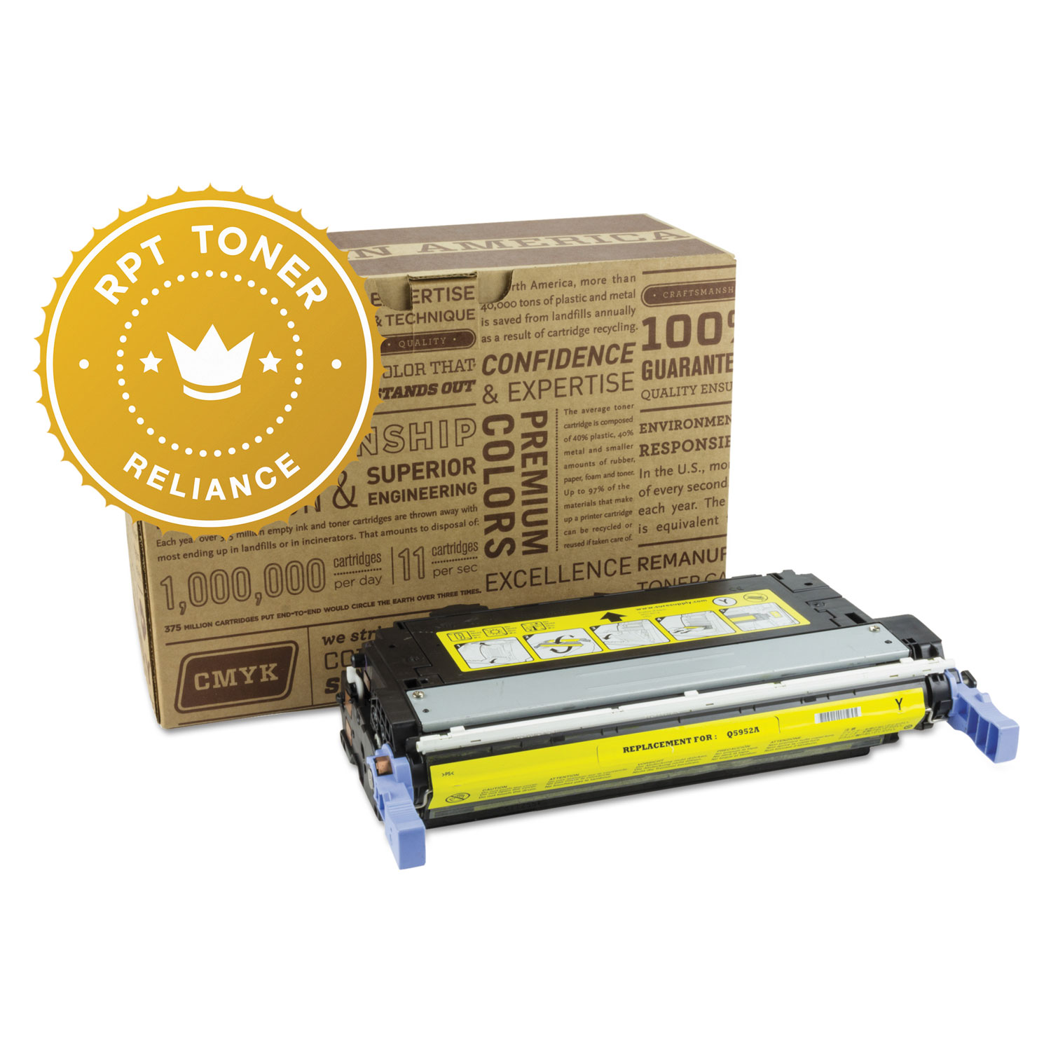Remanufactured Q5952A (643A) Toner, Yellow