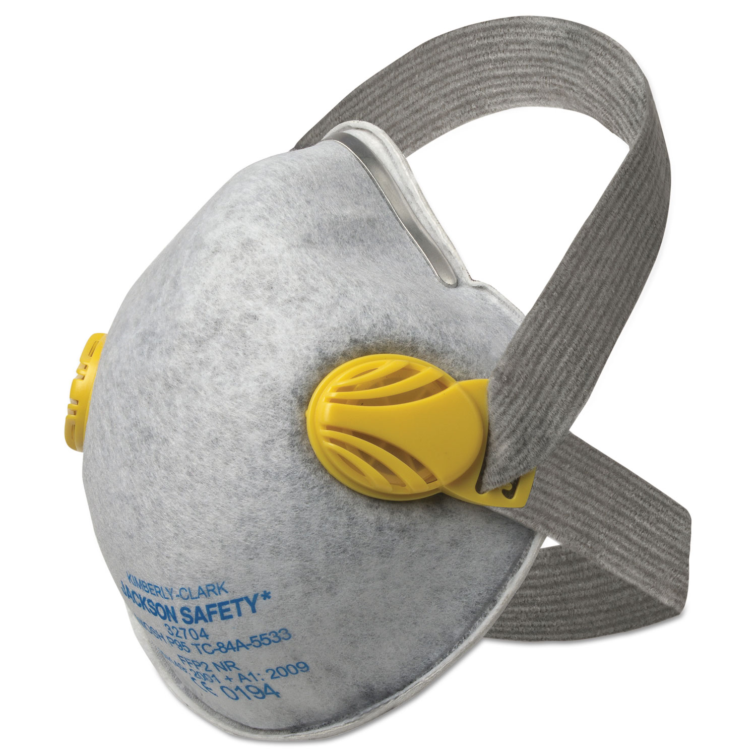 R20 P95 Particulate Respirator w/Nuisance Level Organic Vapor Relief,Yellow,80CT