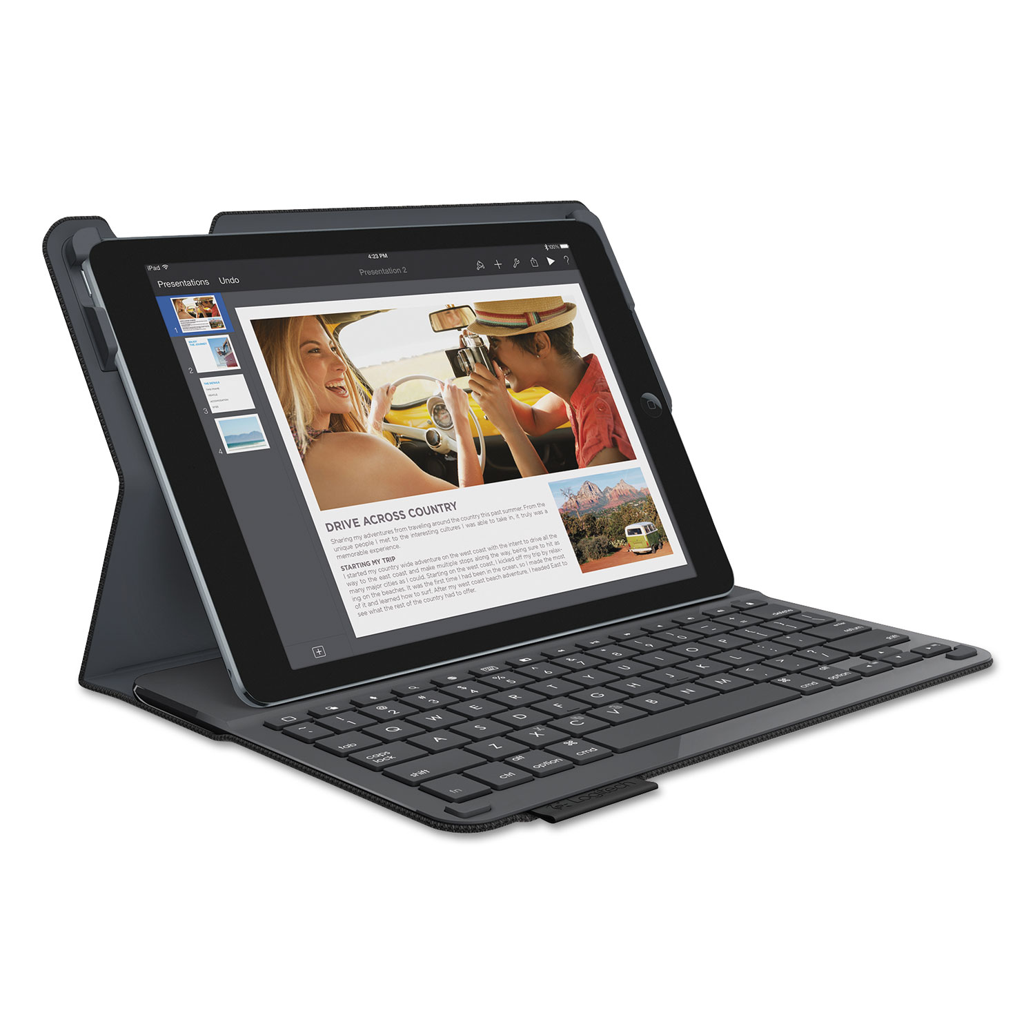  Logitech 920-006912 Type+ Protective Case with Integrated Keyboard for iPad Air 2 (LOG920006912) 