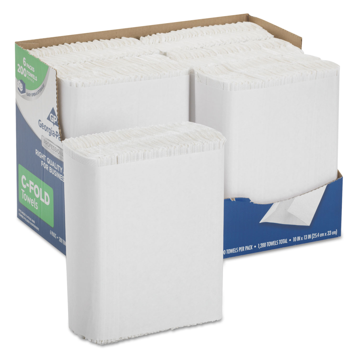  Georgia Pacific 2112014 Professional Series Premium Paper Towels, C-Fold, 10 x 13, 200/Bx, 6 Bx/Carton (GPC2112014) 