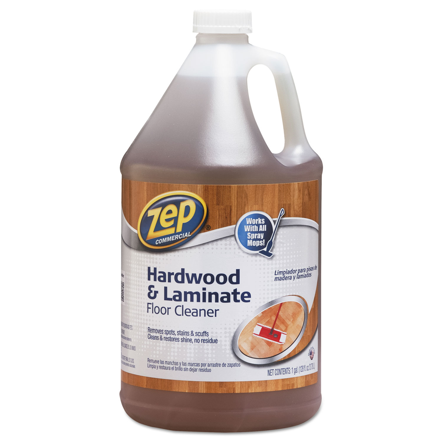  Zep Commercial ZUHLF128 Hardwood and Laminate Cleaner, 1 gal Bottle (ZPEZUHLF128EA) 