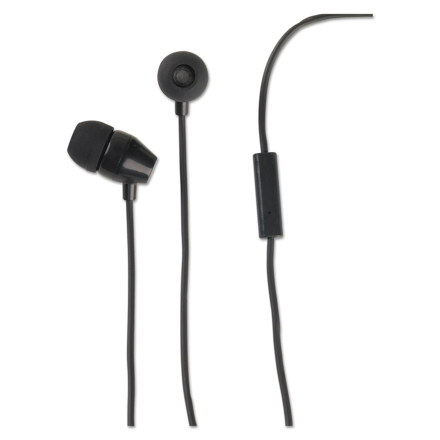 Noise Isolating Earbuds with In-line Microphone, Black