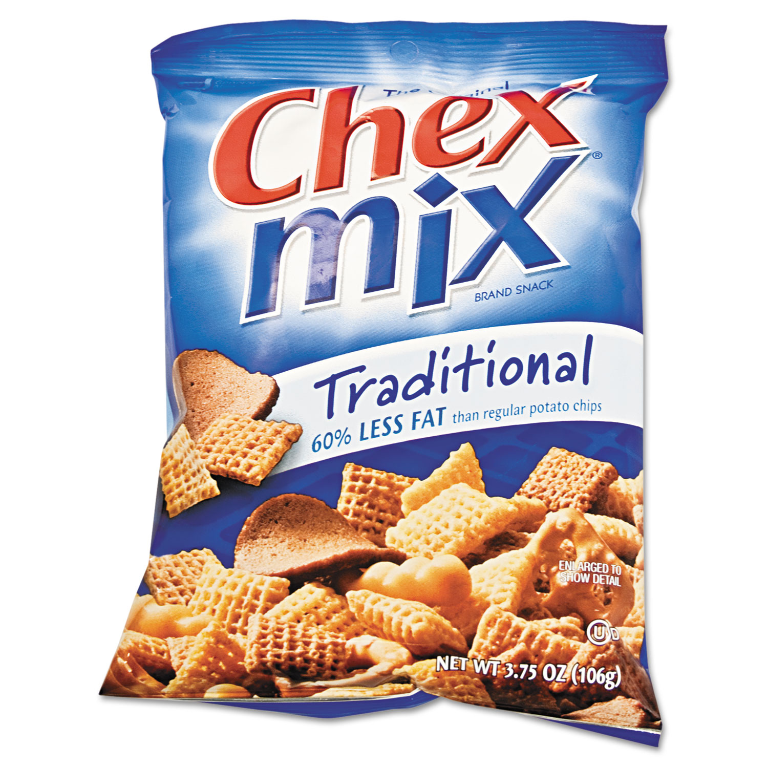 Chex Mix, Traditional Flavor Trail Mix, 3.75oz Bag, 8/Box
