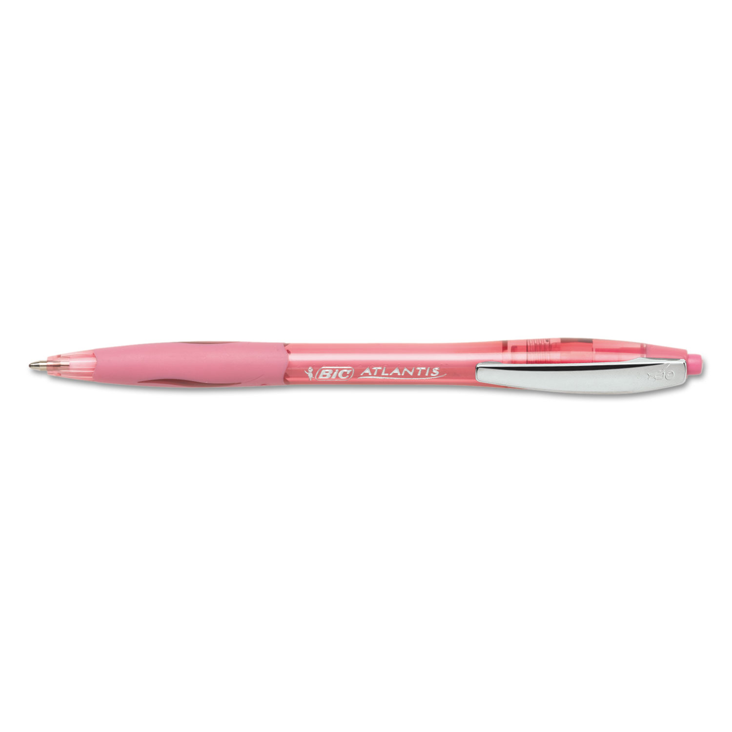  BIC VCGAP4SGK Atlantis Retractable Ballpoint Pen, Medium 1mm, Pink Ink, Pink Barrel, 4/Pack (BICVCGAP4SGK) 