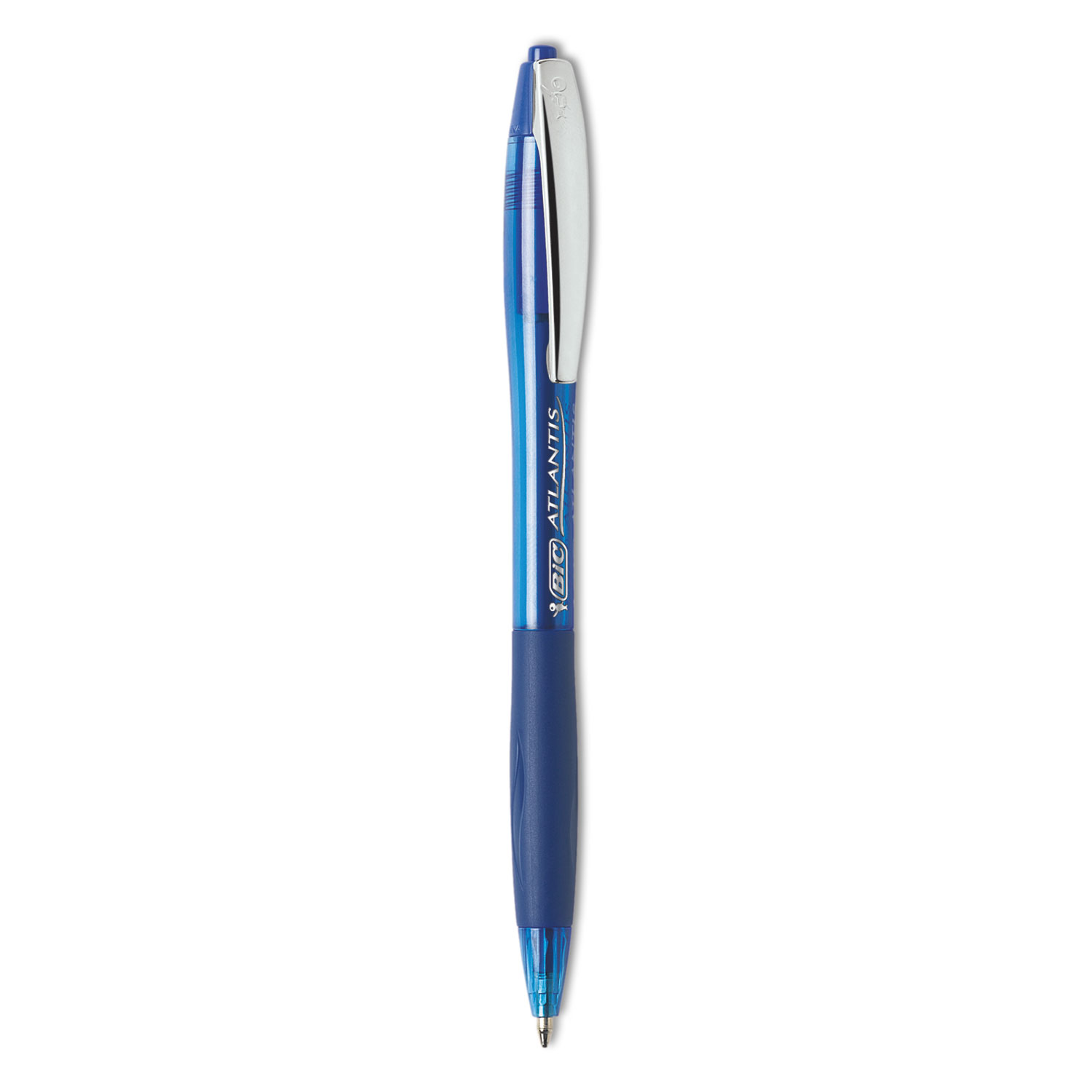  BIC VCG11 BLU Atlantis Retractable Ballpoint Pen, Medium 1mm, Blue Ink/Barrel, Dozen (BICVCG11BE) 