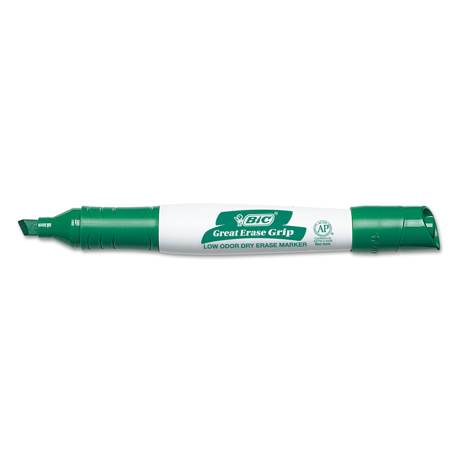 Great Erase Grip Chisel Tip Dry Erase Marker, Green, Dozen