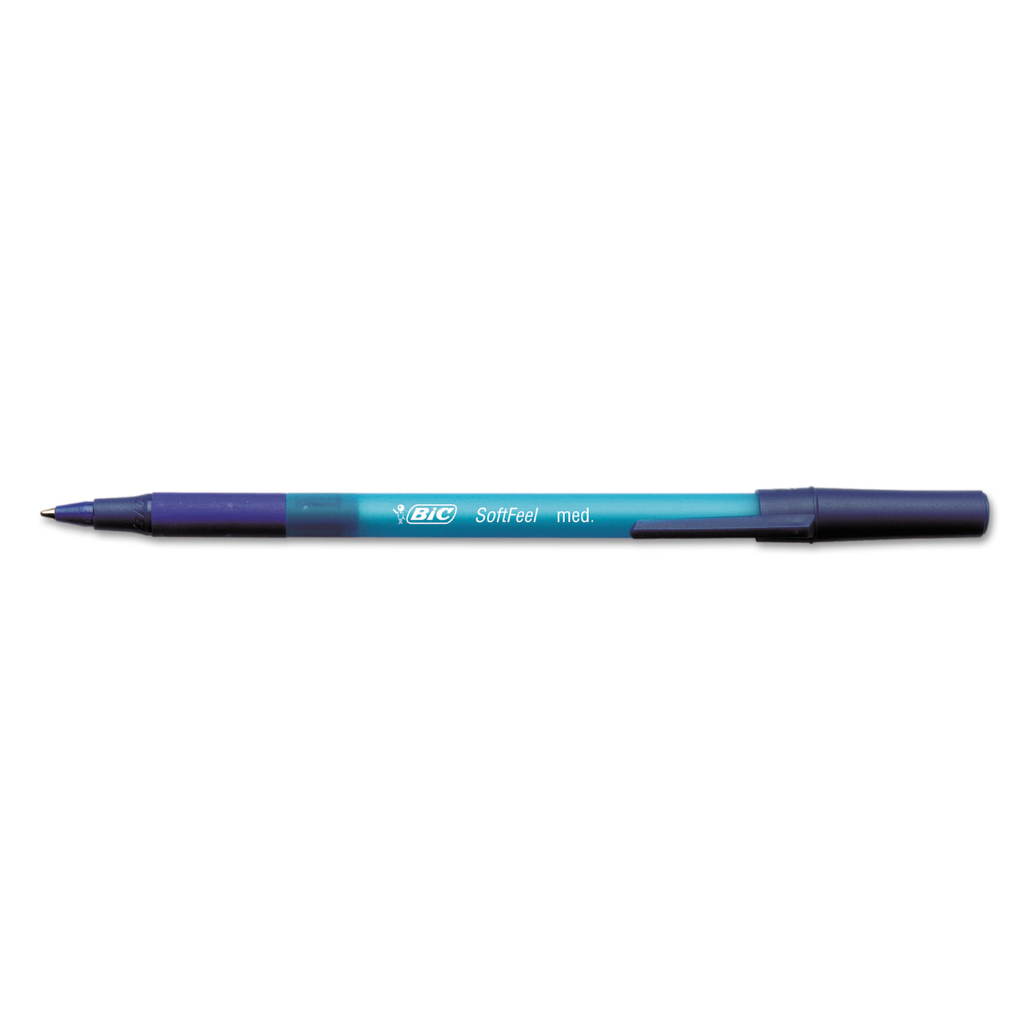 Soft Feel Stick Ballpoint Pen, Blue Ink, 1mm, Medium, Dozen