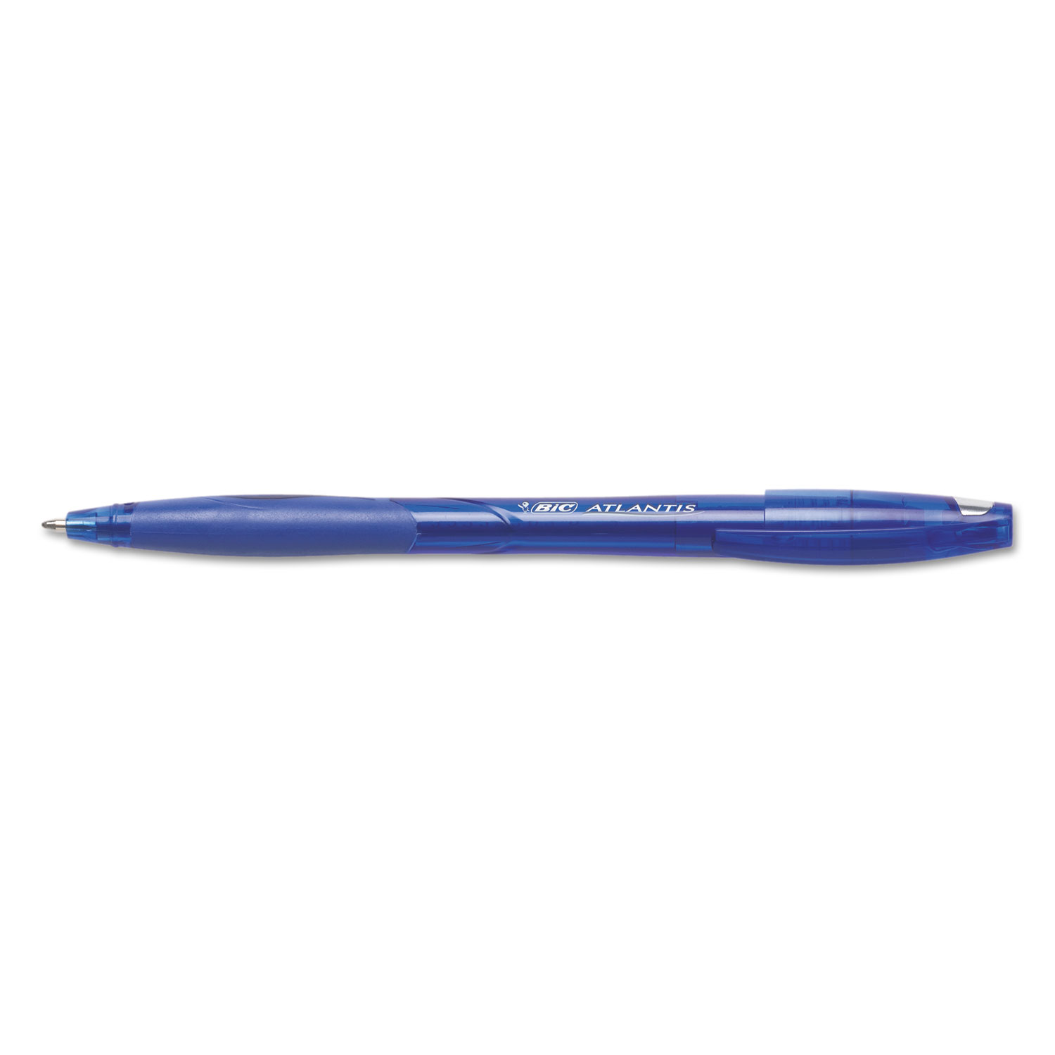  BIC VSG11 BLU Atlantis Stick Ballpoint Pen, Medium 1mm, Blue Ink/Barrel, Dozen (BICVSG11BE) 