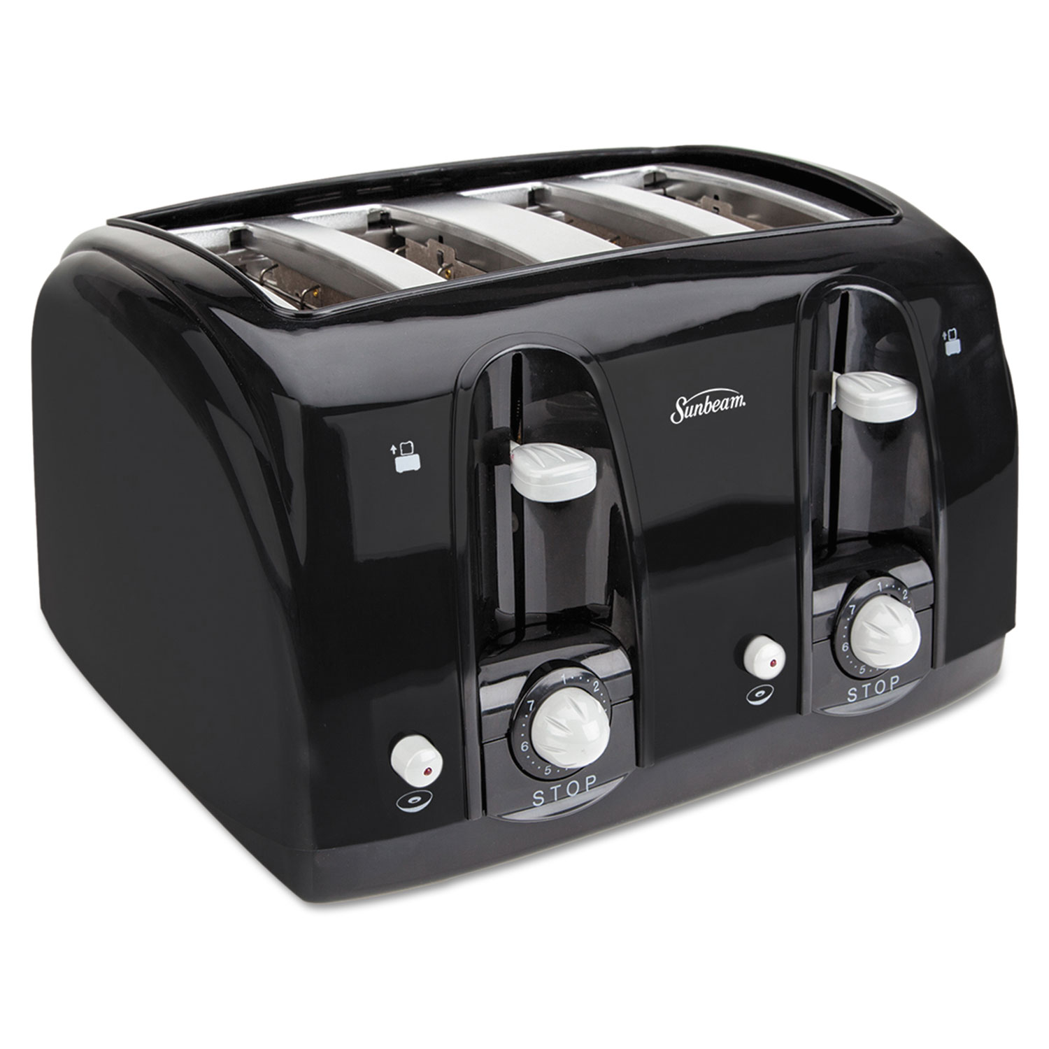  Sunbeam 3911100000 Extra Wide Slot Toaster, 4-Slice, 11 3/4 x 13 3/8 x 8 1/4, Black (SUN39111) 