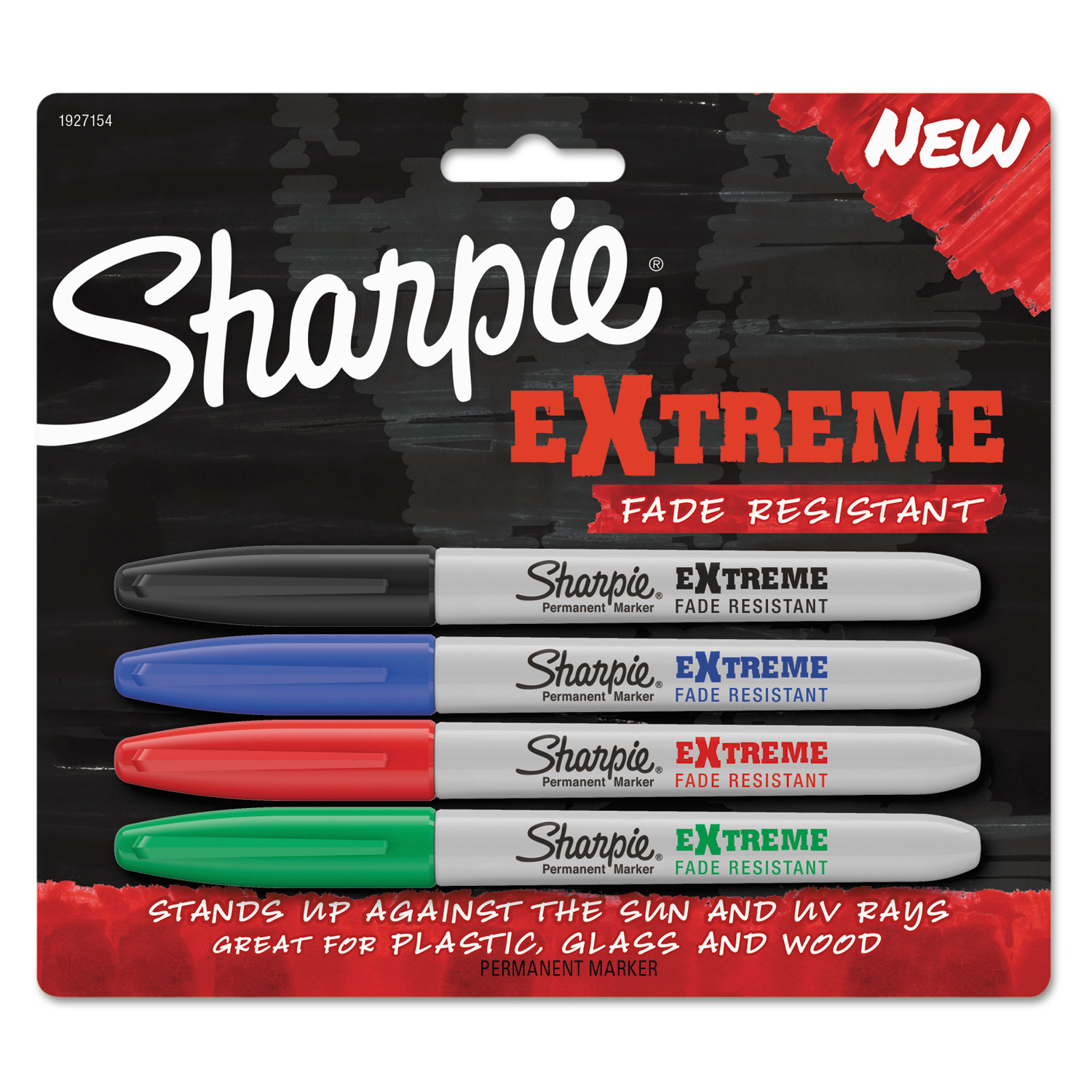  Sharpie 1927154 Extreme Marker, Fine Bullet Tip, Assorted Colors, 4/Set (SAN1927154) 