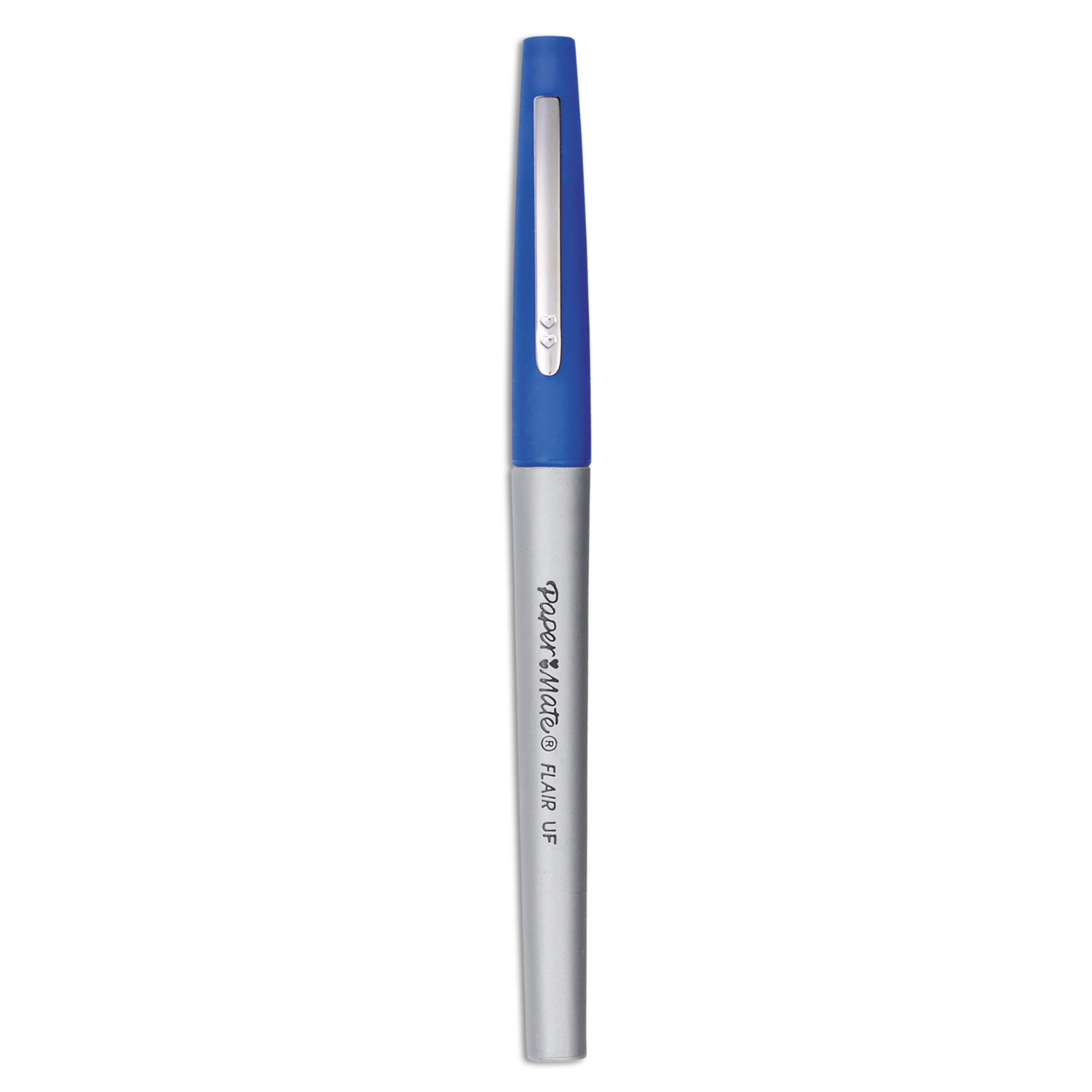  Paper Mate 8310152 Flair Felt Tip Stick Porous Point Marker Pen, 0.4mm, Blue Ink/Barrel, Dozen (PAP8310152) 