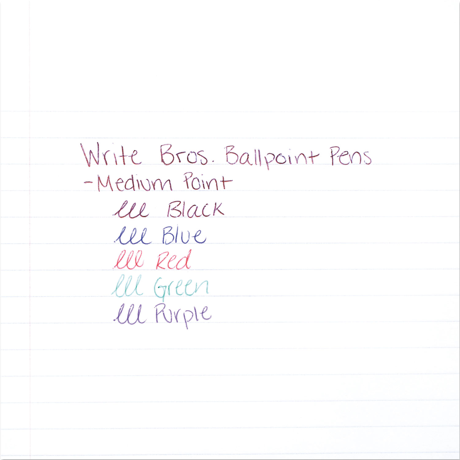 Write Bros Stick Ballpoint Pen, Black Ink, 1mm, 60/Pack