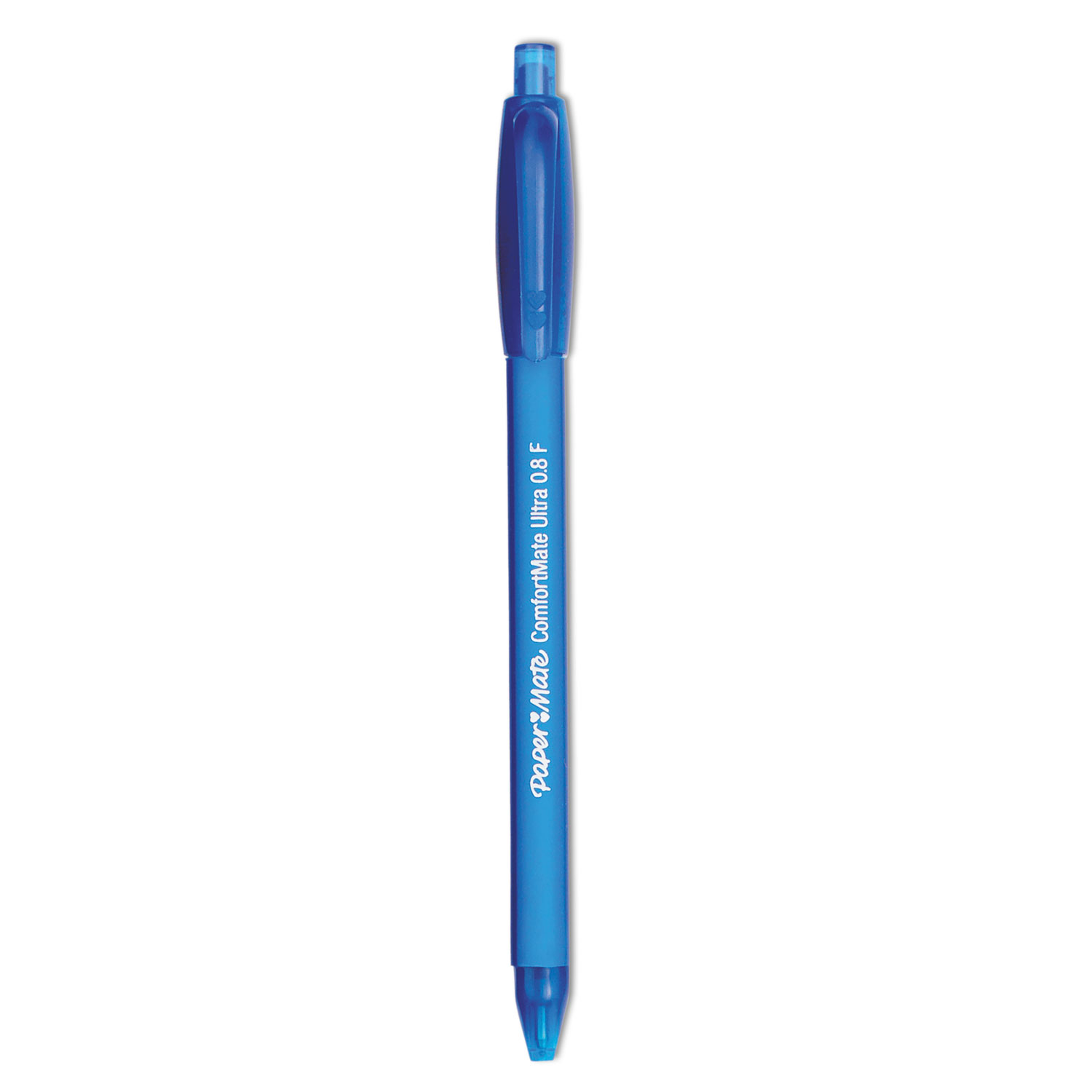  Paper Mate 6360187 ComfortMate Ultra Retractable Ballpoint Pen, 0.8mm, Blue Ink/Barrel, Dozen (PAP6360187) 