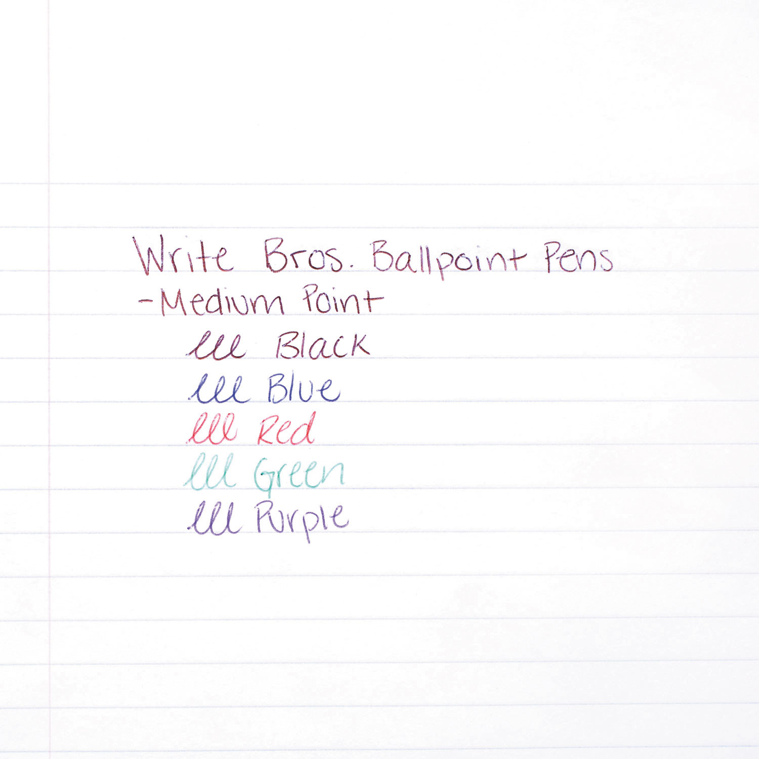 Write Bros. Stick Ballpoint Pen, Medium 1mm, Red Ink/Barrel, Dozen