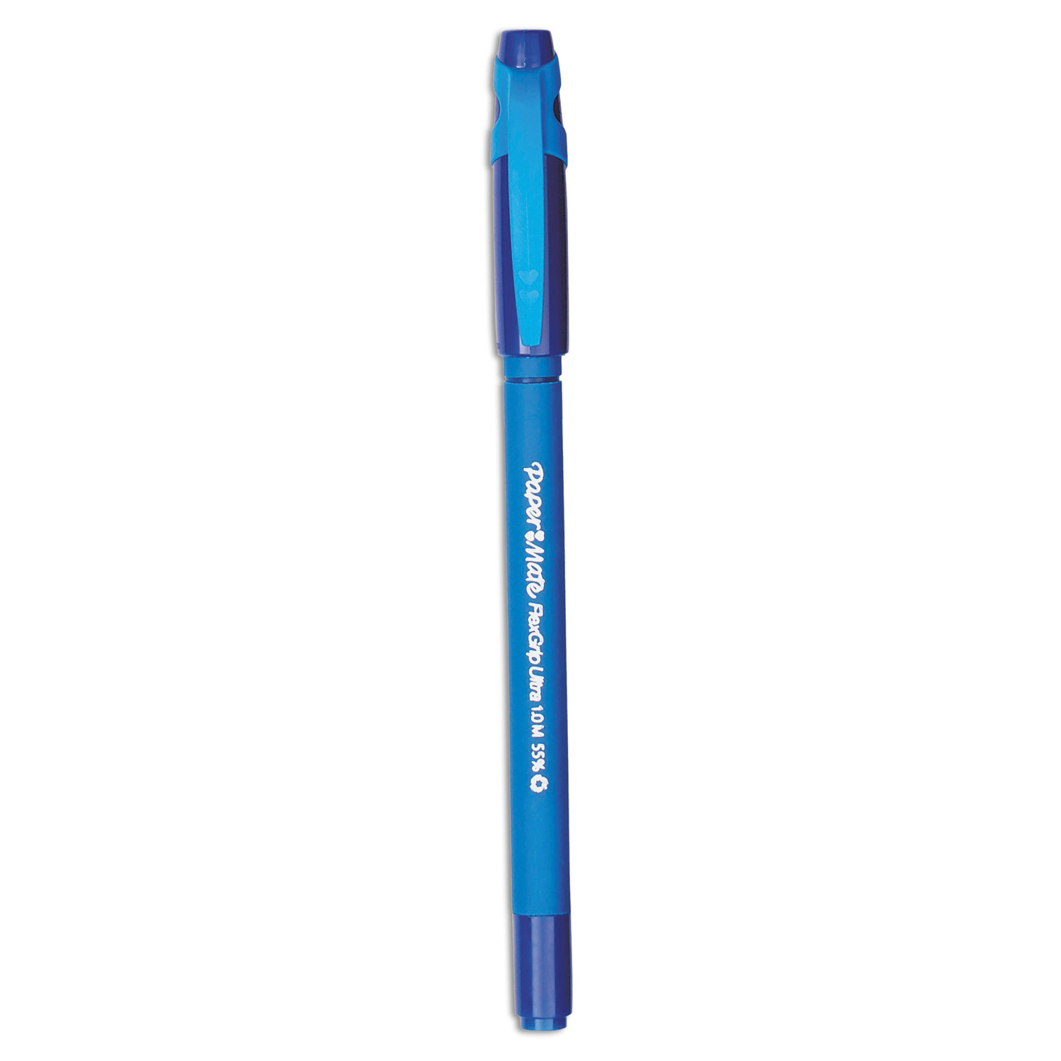  Paper Mate 9610131 FlexGrip Ultra Stick Ballpoint Pen, Medium 1mm, Blue Ink/Barrel, Dozen (PAP9610131) 