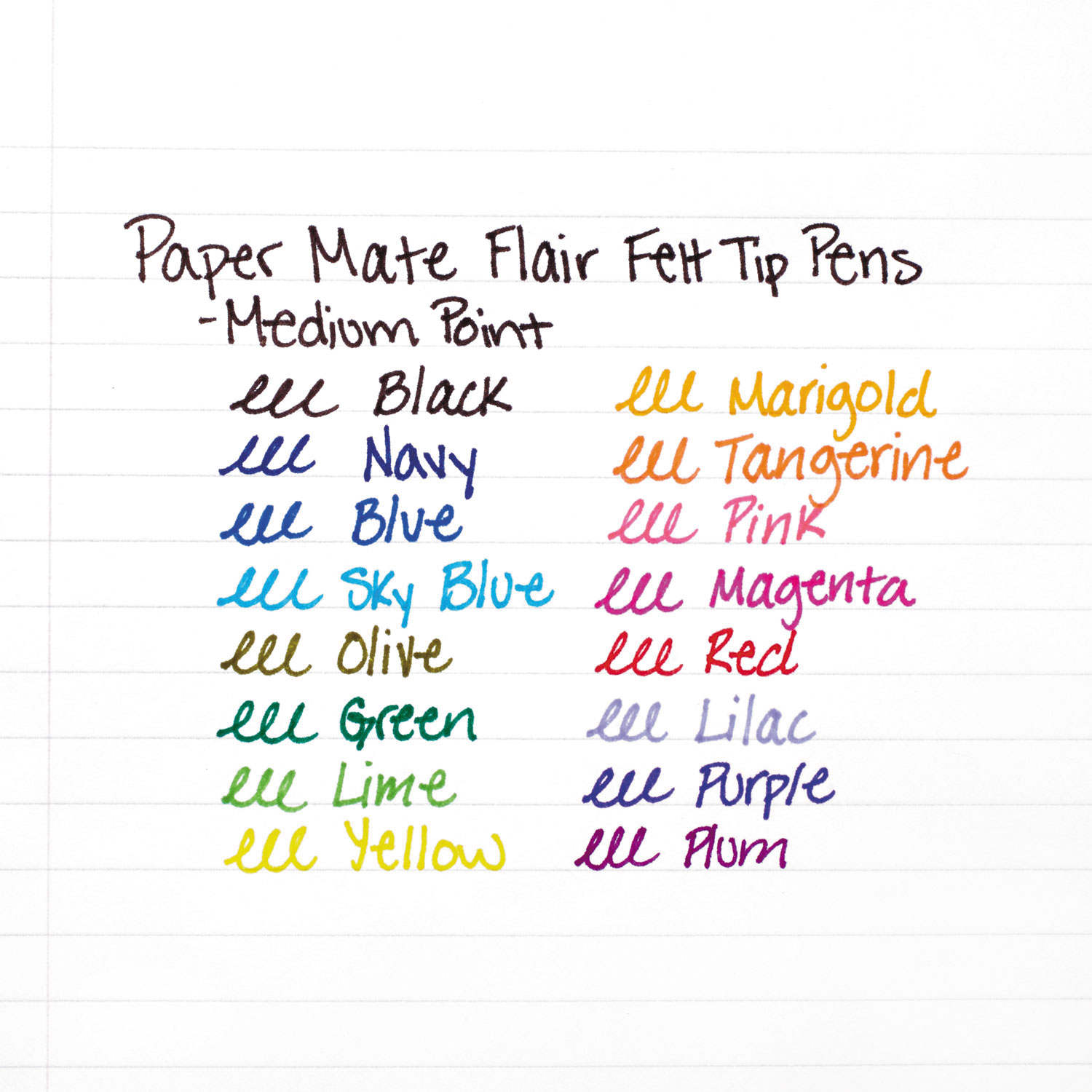 Point Guard Flair Felt Tip Porous Point Pen, Stick, Medium 0.7 mm, Assorted  Tropical Vacation Ink and Barrel Colors, 24/Pack - Reliable Paper