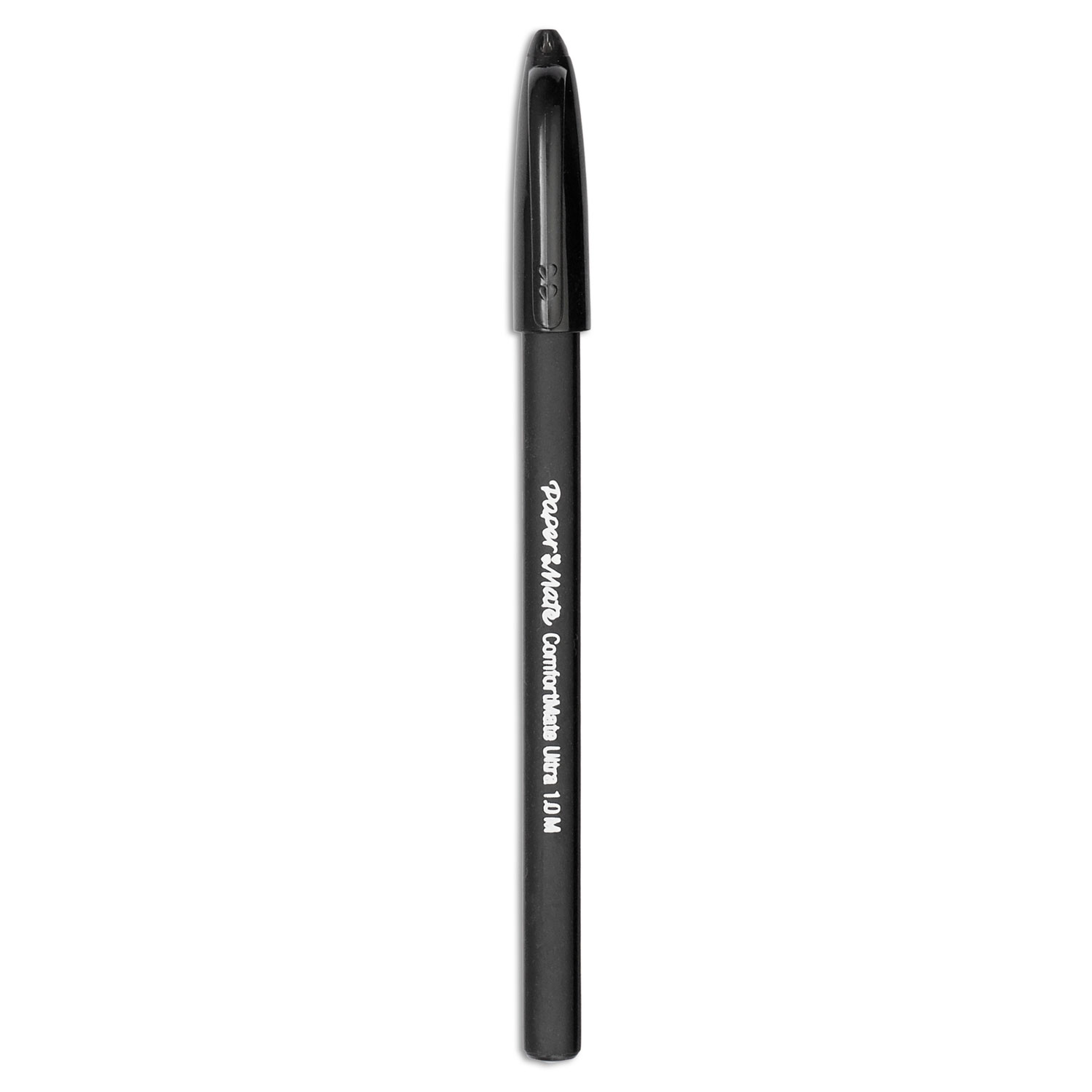  Paper Mate 6130187 ComfortMate Ultra Stick Ballpoint Pen, Medium 1mm, Black Ink/Barrel, Dozen (PAP6130187) 