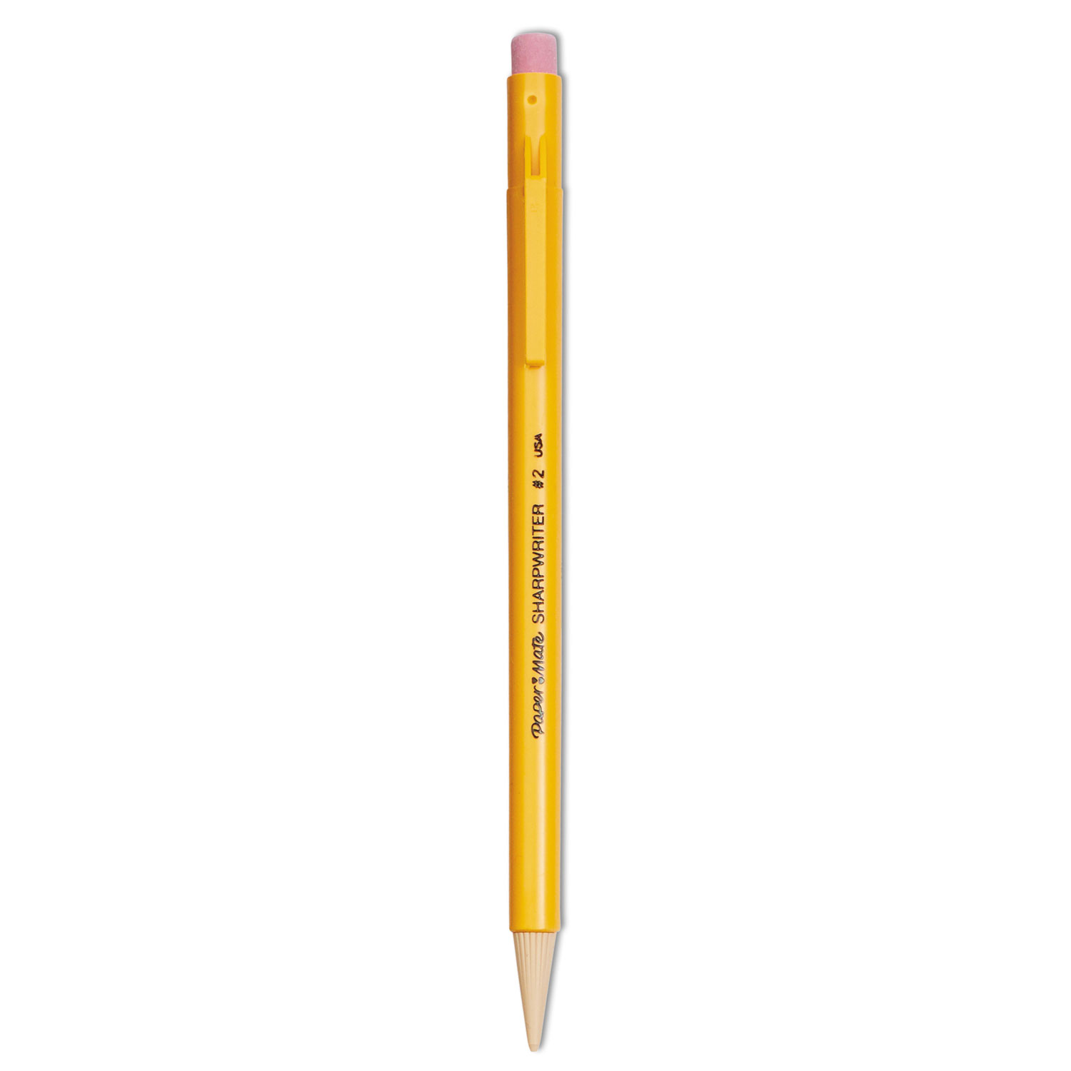  Paper Mate 3030131 Sharpwriter Mechanical Pencil, 0.7 mm, HB (#2.5), Black Lead, Classic Yellow Barrel, Dozen (PAP3030131) 