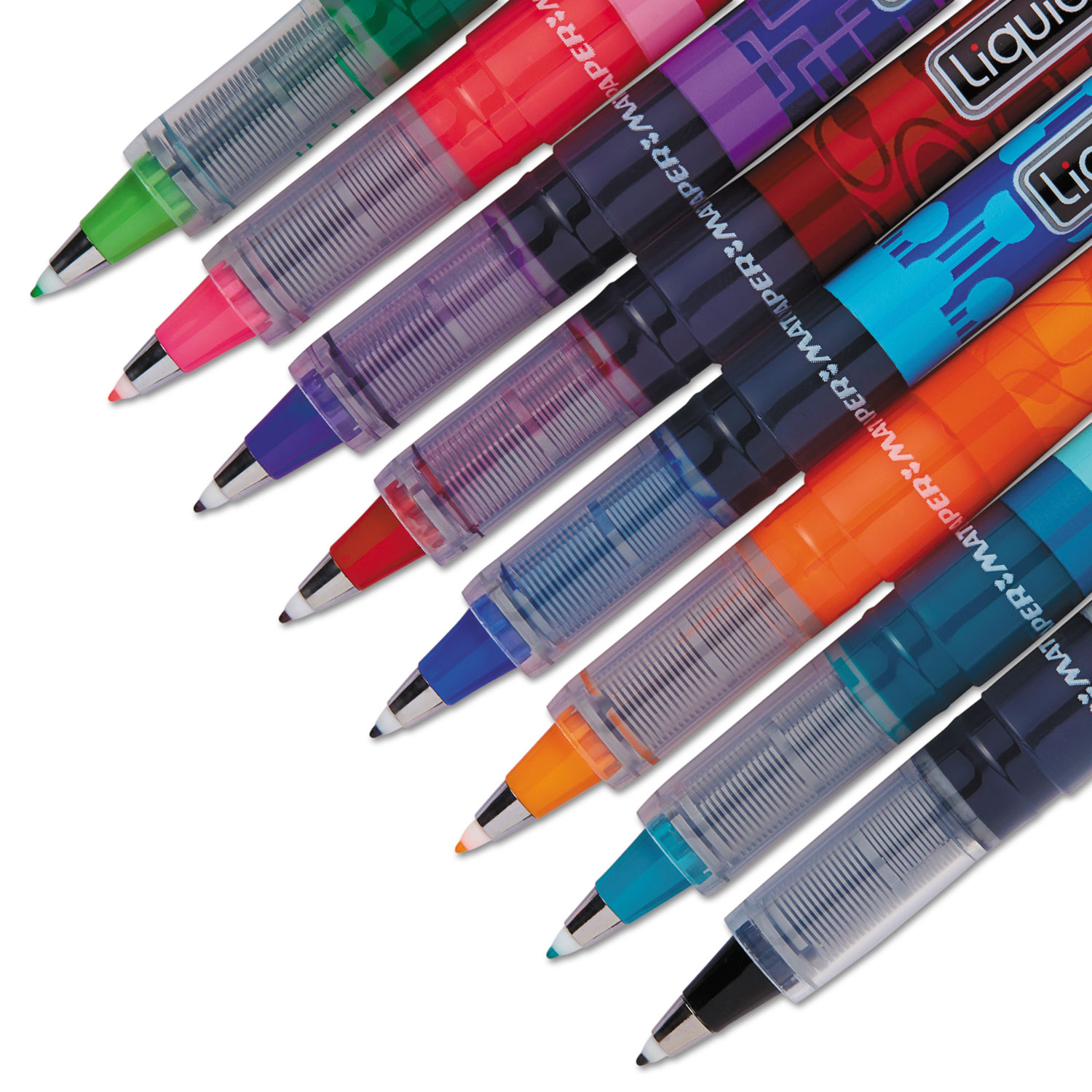 Flair Porous Point Stick Free-Flowing Liquid Pen, Blue Ink, Ultra Fine