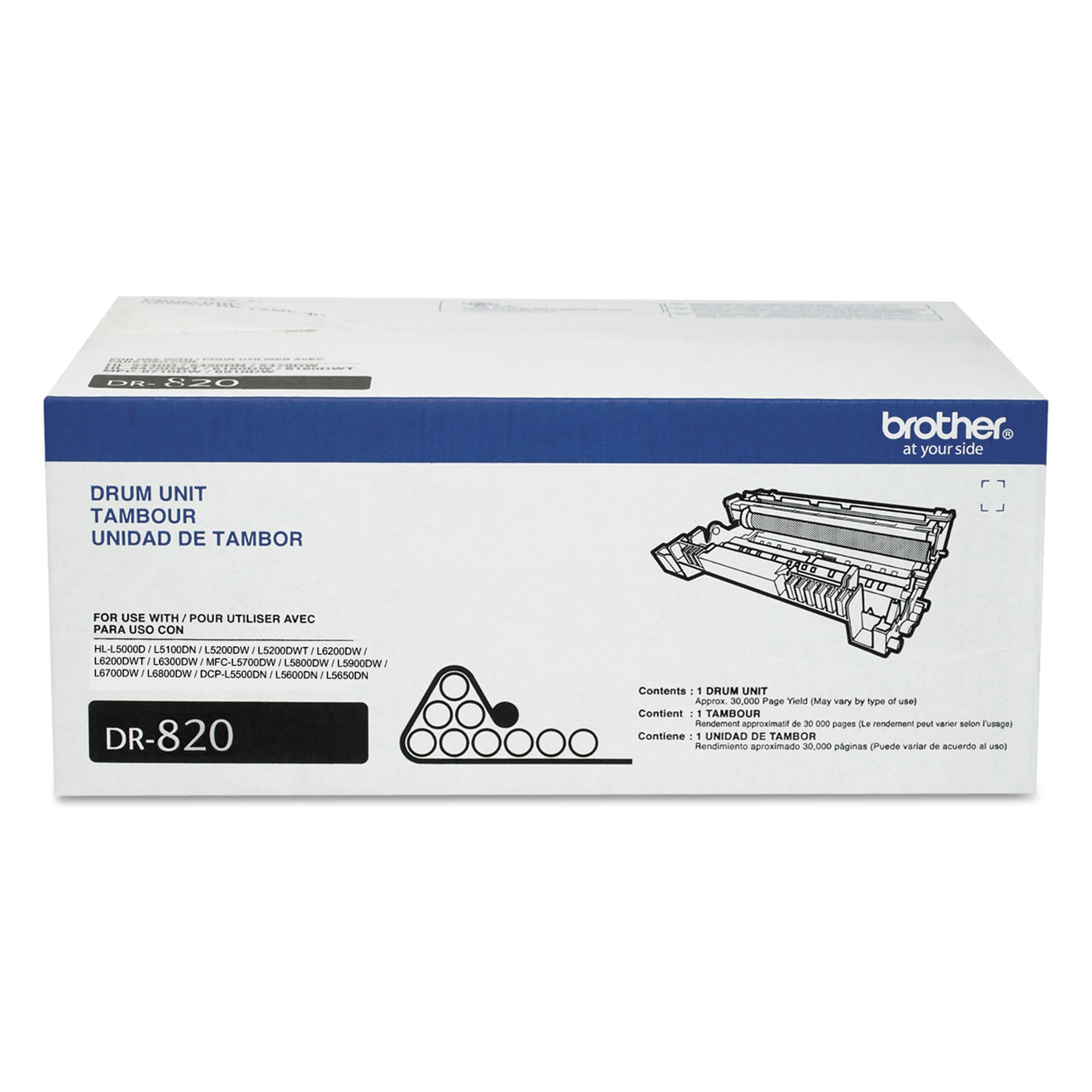  Brother DR820 DR820 Drum Unit, 50000 Page-Yield (BRTDR820) 