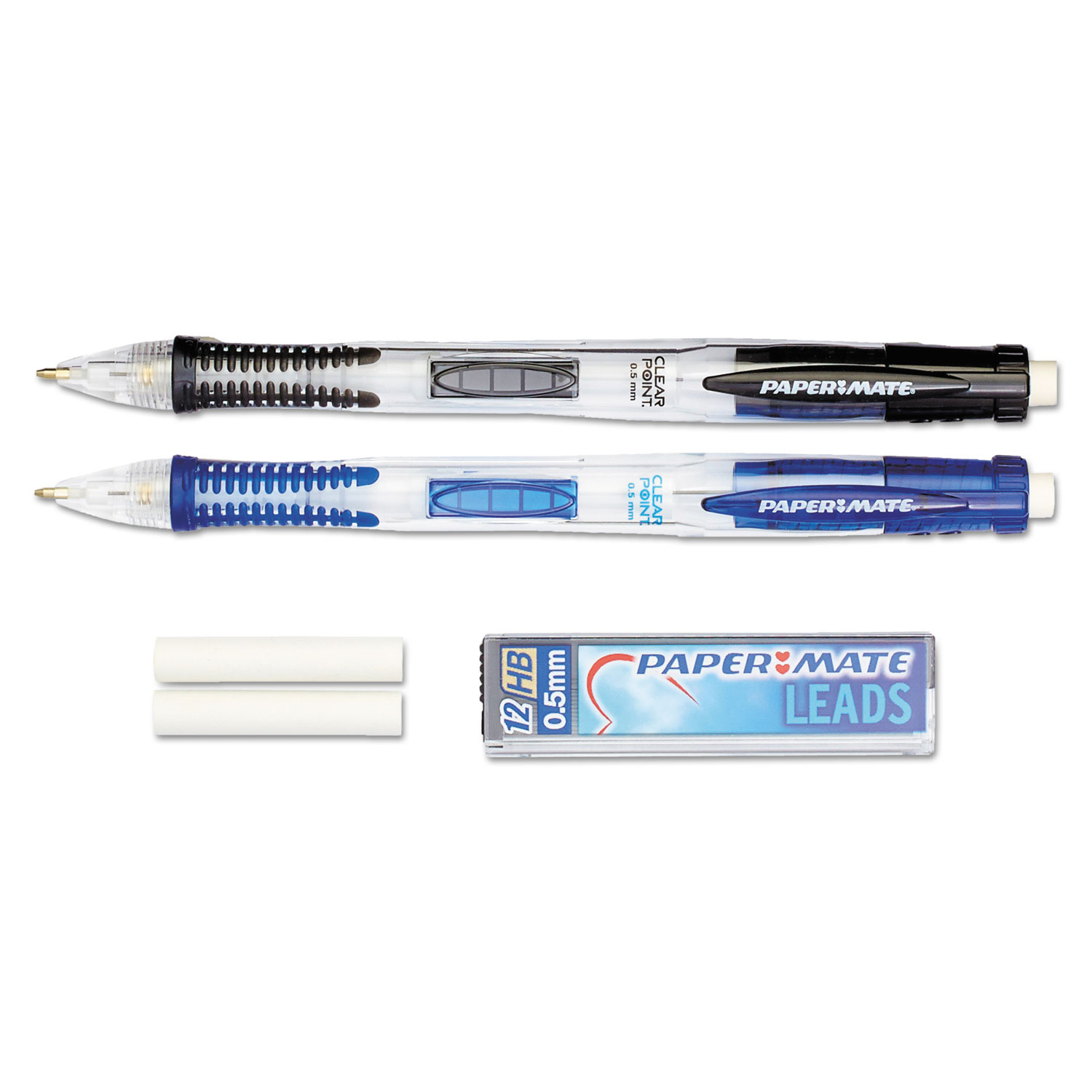 Paper Mate ClearPoint Elite 0.7mm Mechanical Pencils, Blue Barrel Pack of 3