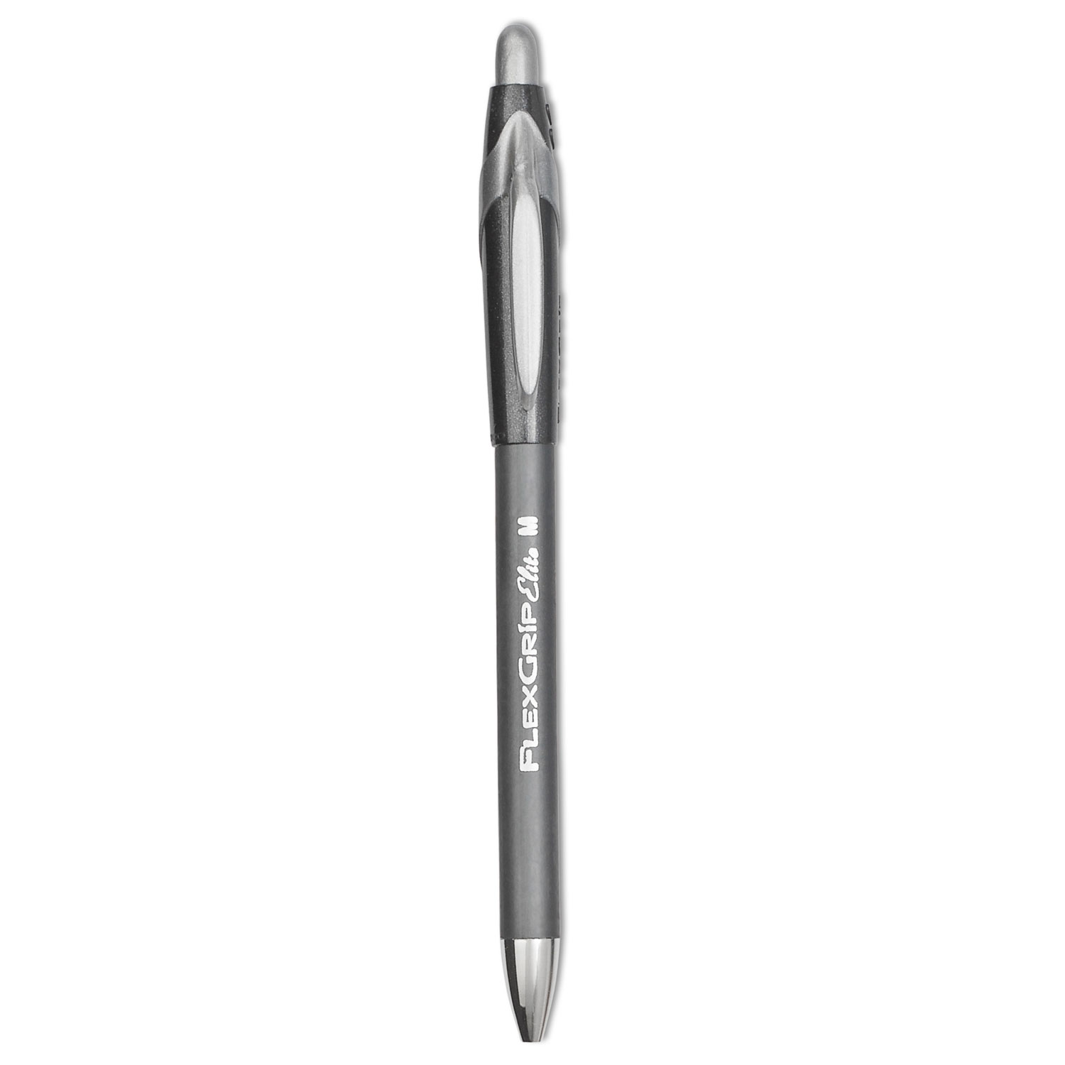  Paper Mate 85580 FlexGrip Elite Retractable Ballpoint Pen, Medium 1mm, Black Ink/Barrel, Dozen (PAP85580) 
