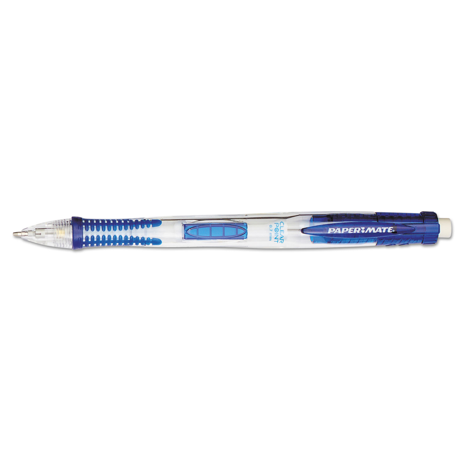 Paper Mate 56043 Clear Point Mechanical Pencil, 0.7 mm, HB (#2.5), Black Lead, Blue Barrel (PAP56043) 