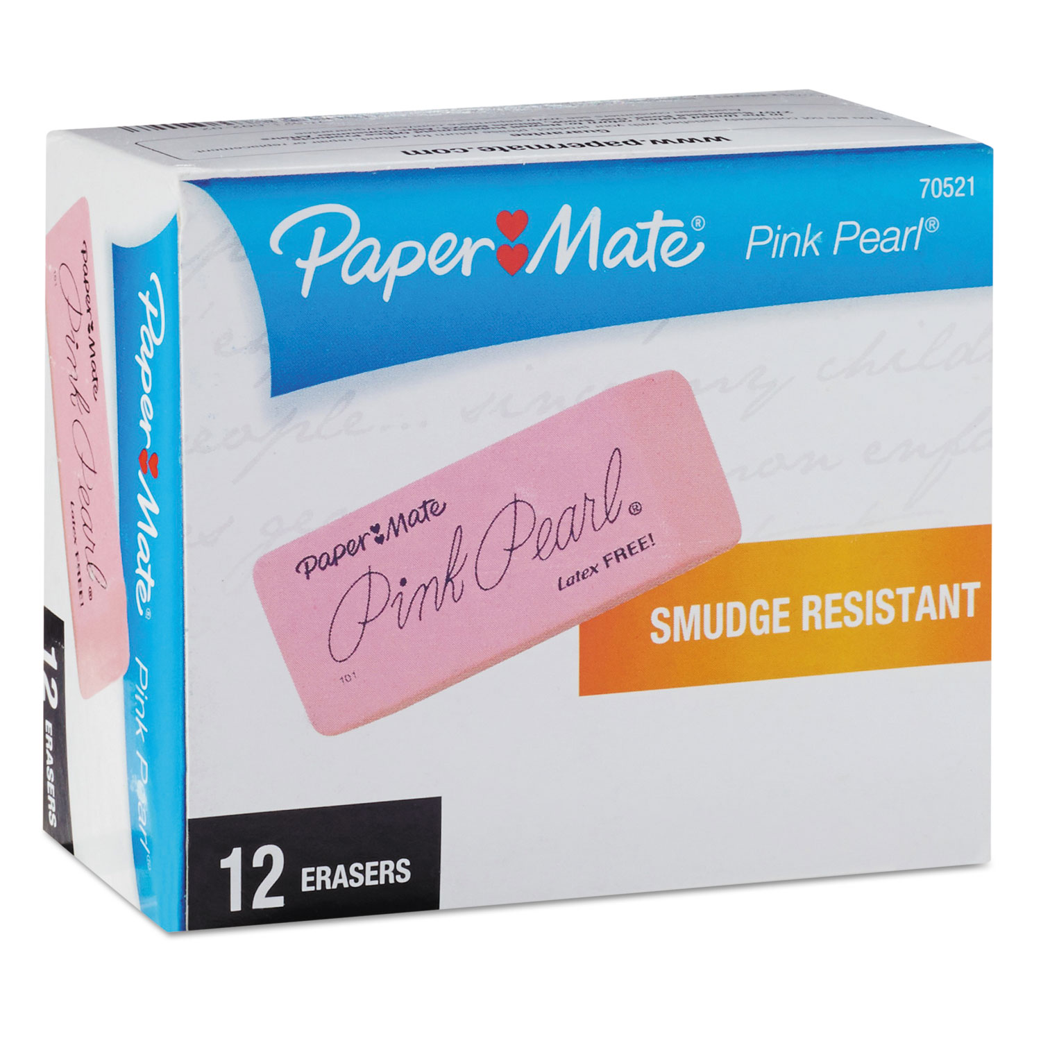 Pink Pearl Eraser, Large, 12/Box