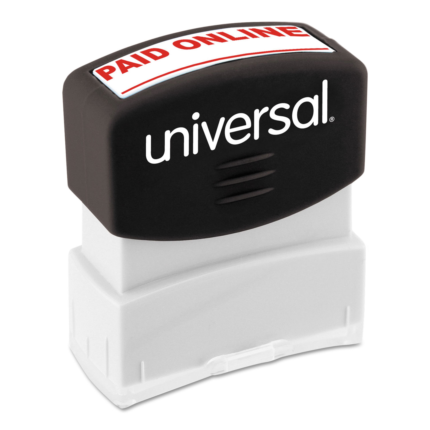  Universal UNV10156 Message Stamp, PAID ONLINE, Pre-Inked One-Color, Red (UNV10156) 