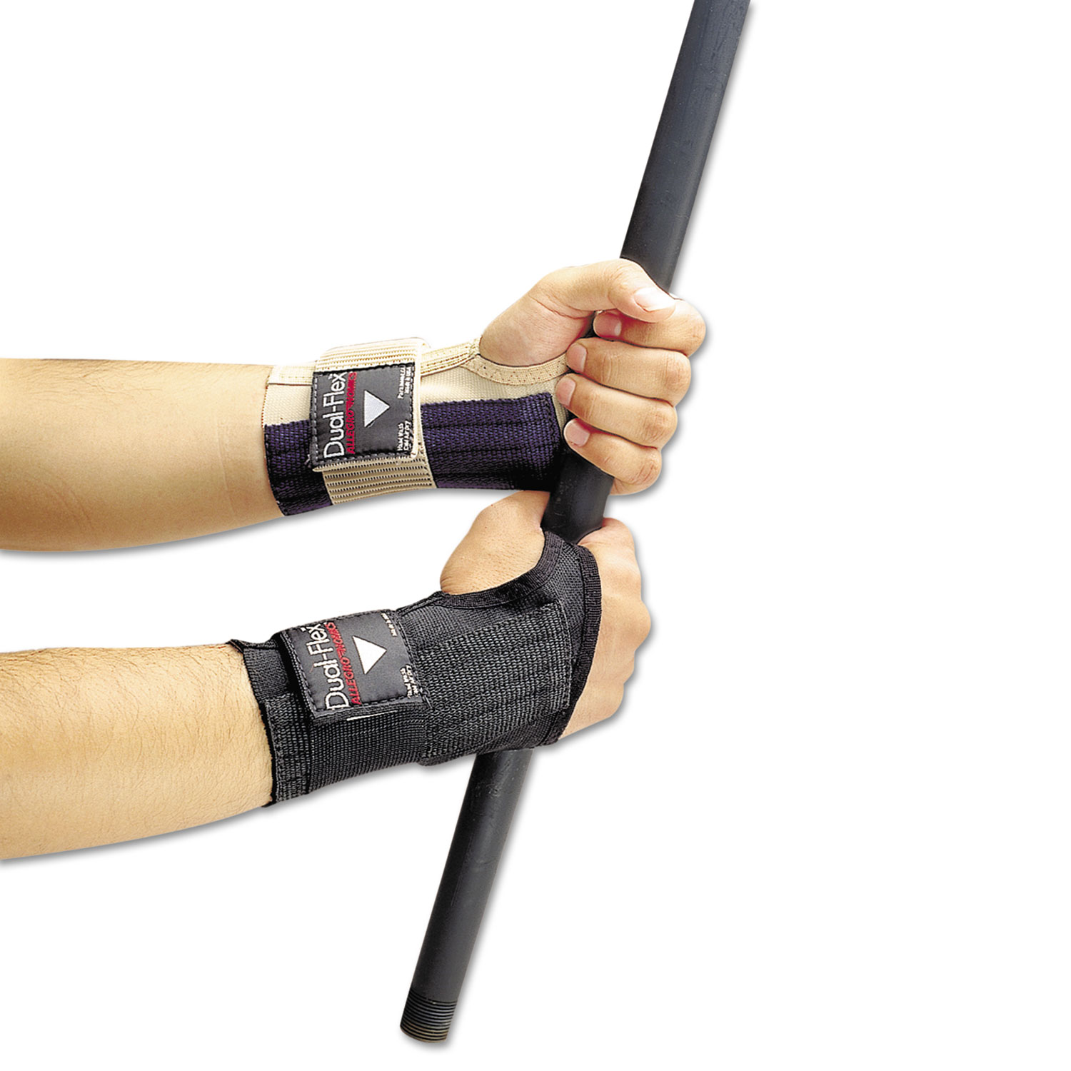 Dual-Flex Wrist Supports, X-Large, Nylon, Black